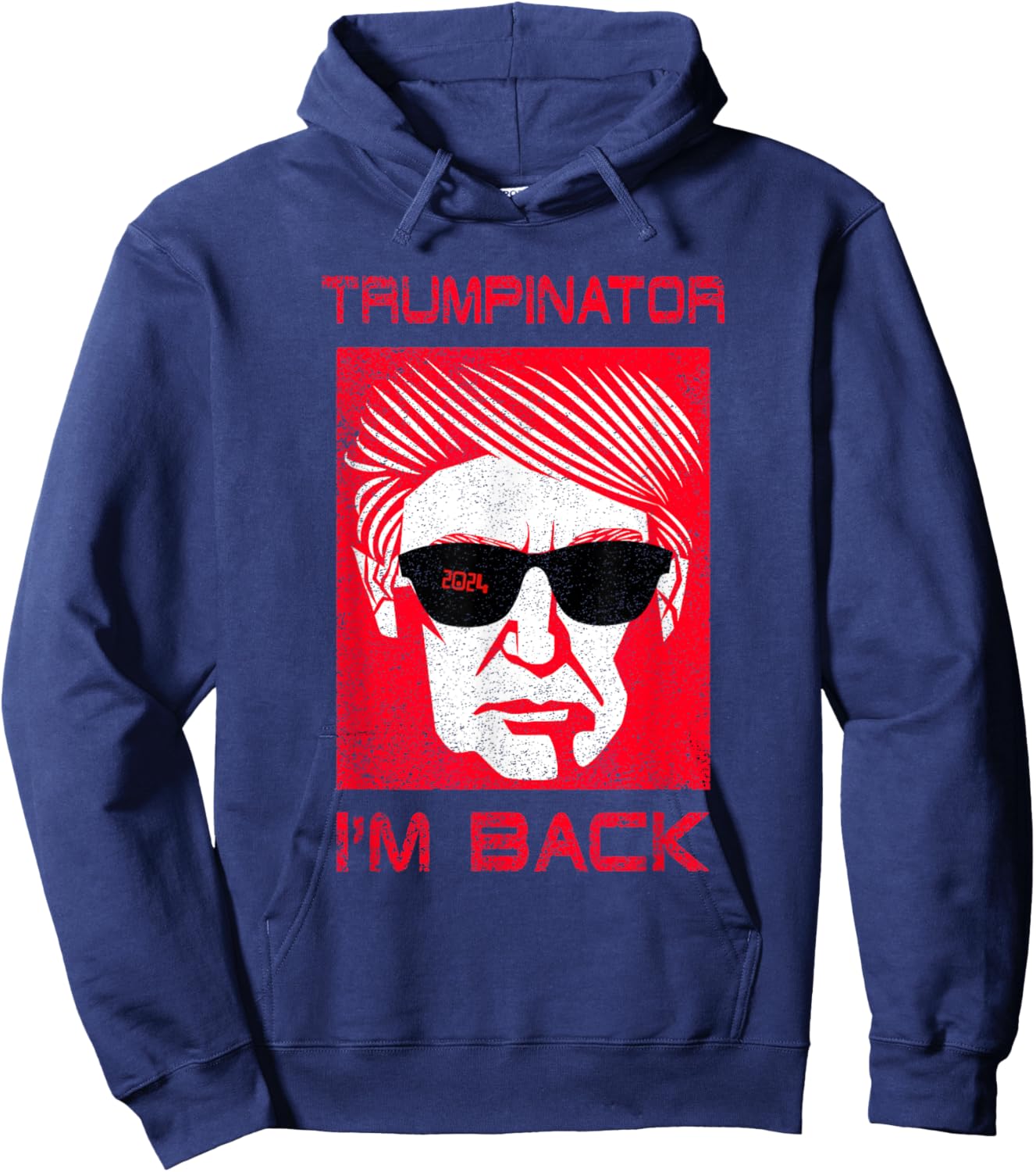 Trumpinator Funny Trump Donald Great President Parody Design Hoodie - Hoodie | Navy