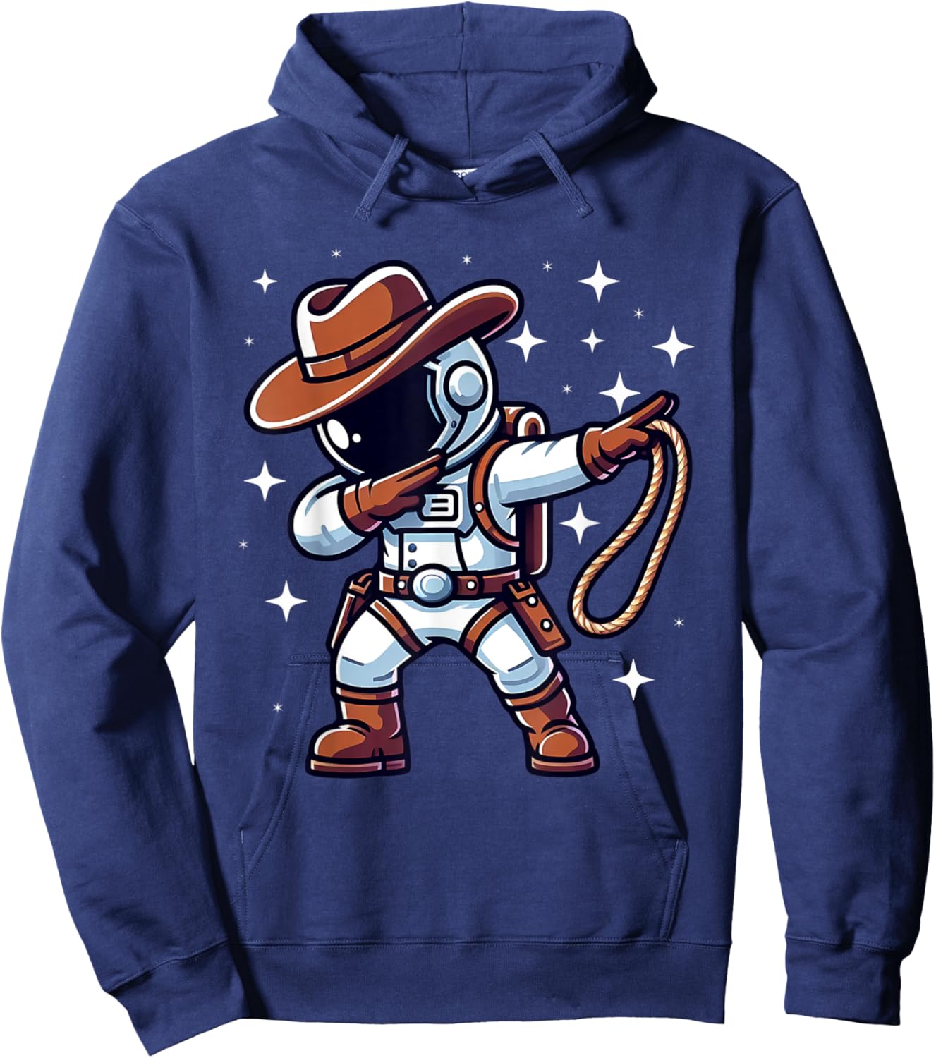 Dabbing Astronaut Cowboy Space Halloween Costume Men Kids Hoodie - Hoodie | Navy