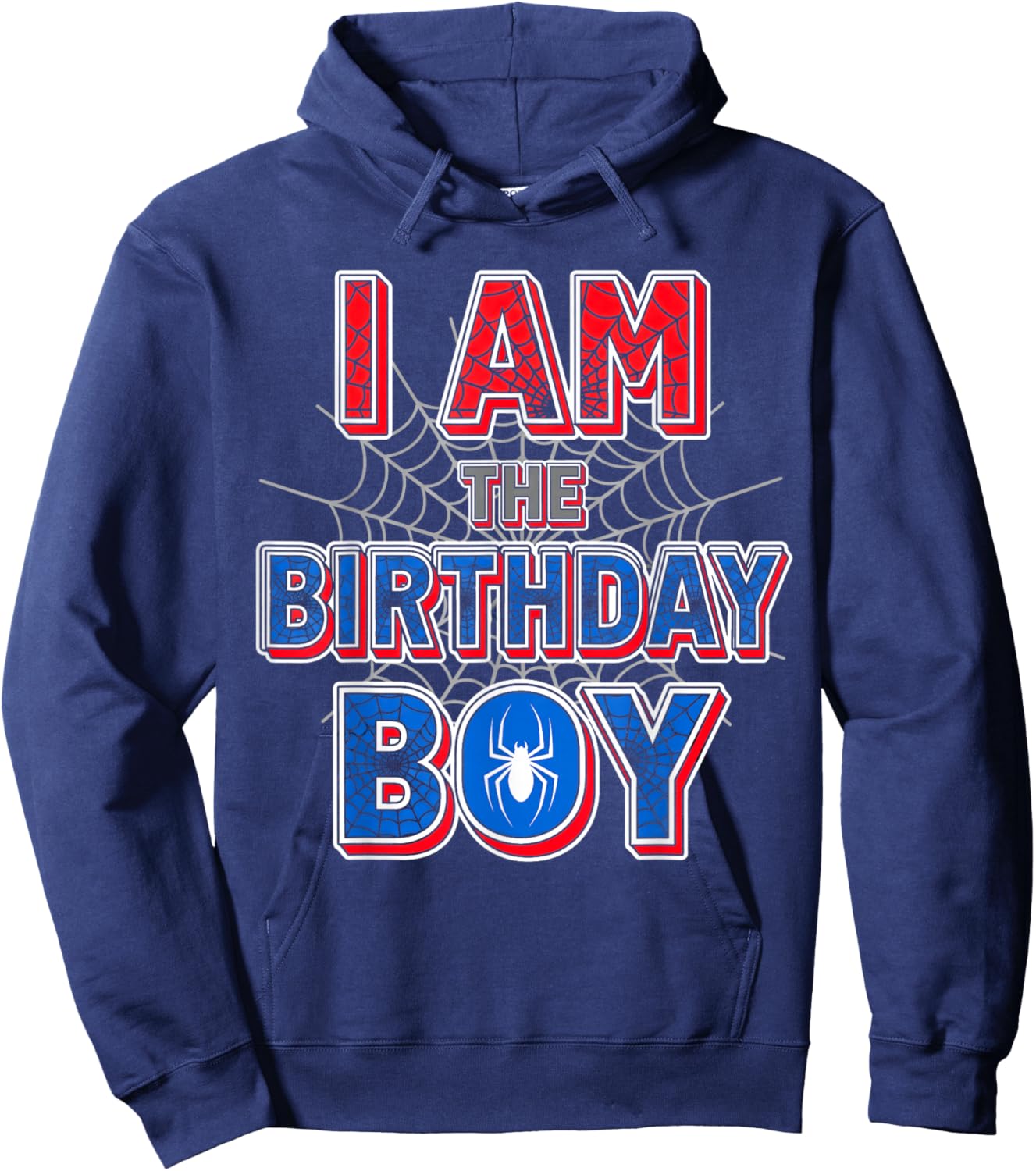 Spider Web Birthday Party I'm The Birthday Boy Hoodie - Hoodie | Navy