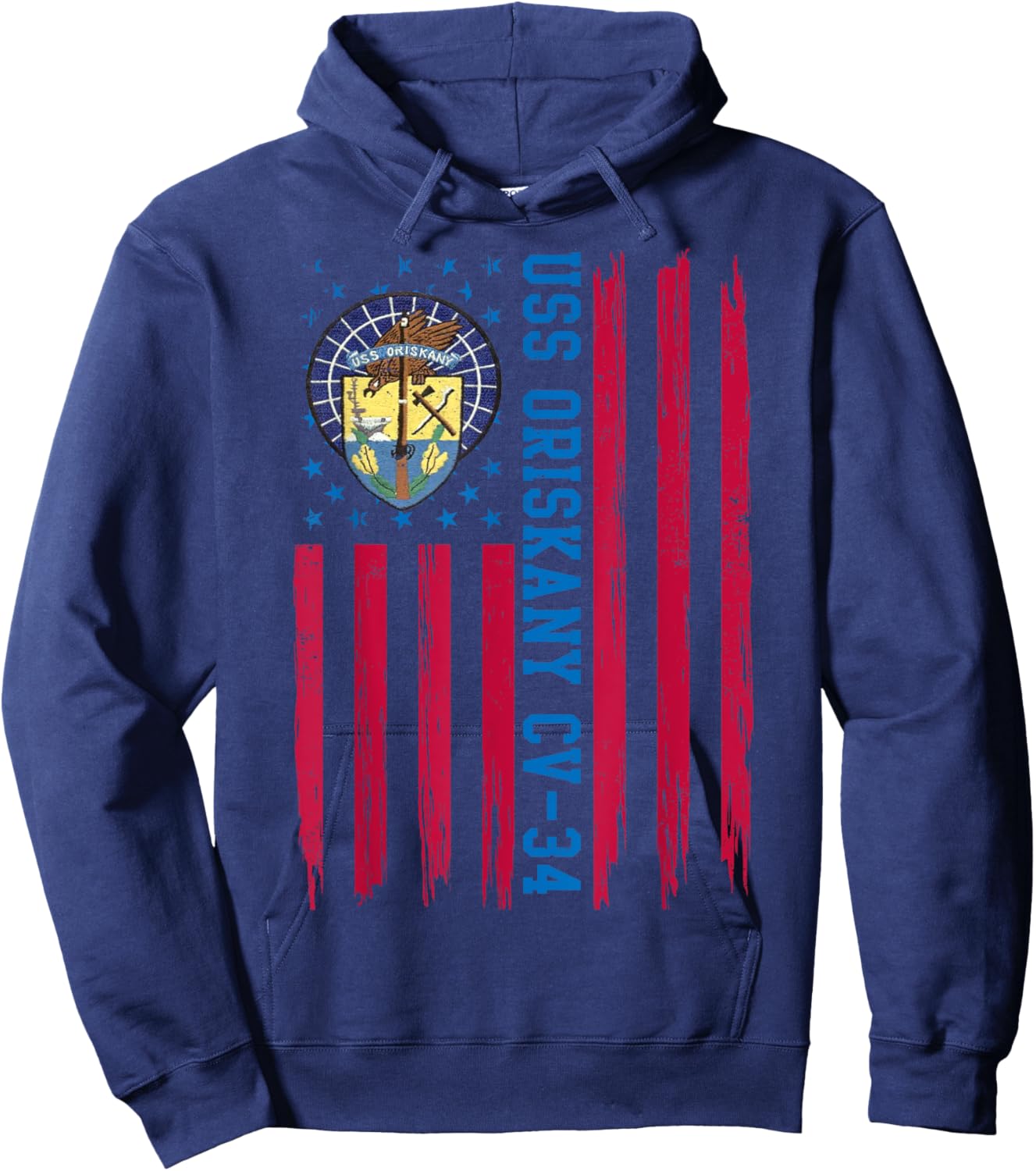 USS Oriskany CV-34 American Flag Aircraft Carrier Veteran Women Men Hoodie - Hoodie | Navy
