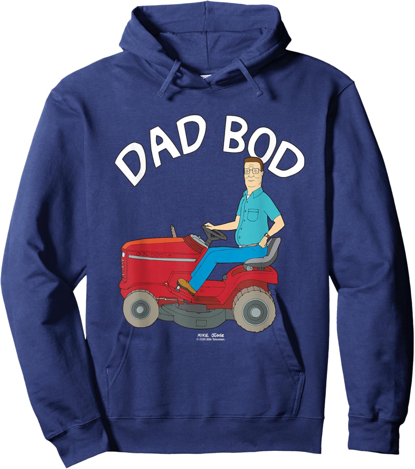 King Of The Hill Iconic Hank Hill Father's Day Dad Bod Logo Hoodie - Hoodie | Navy