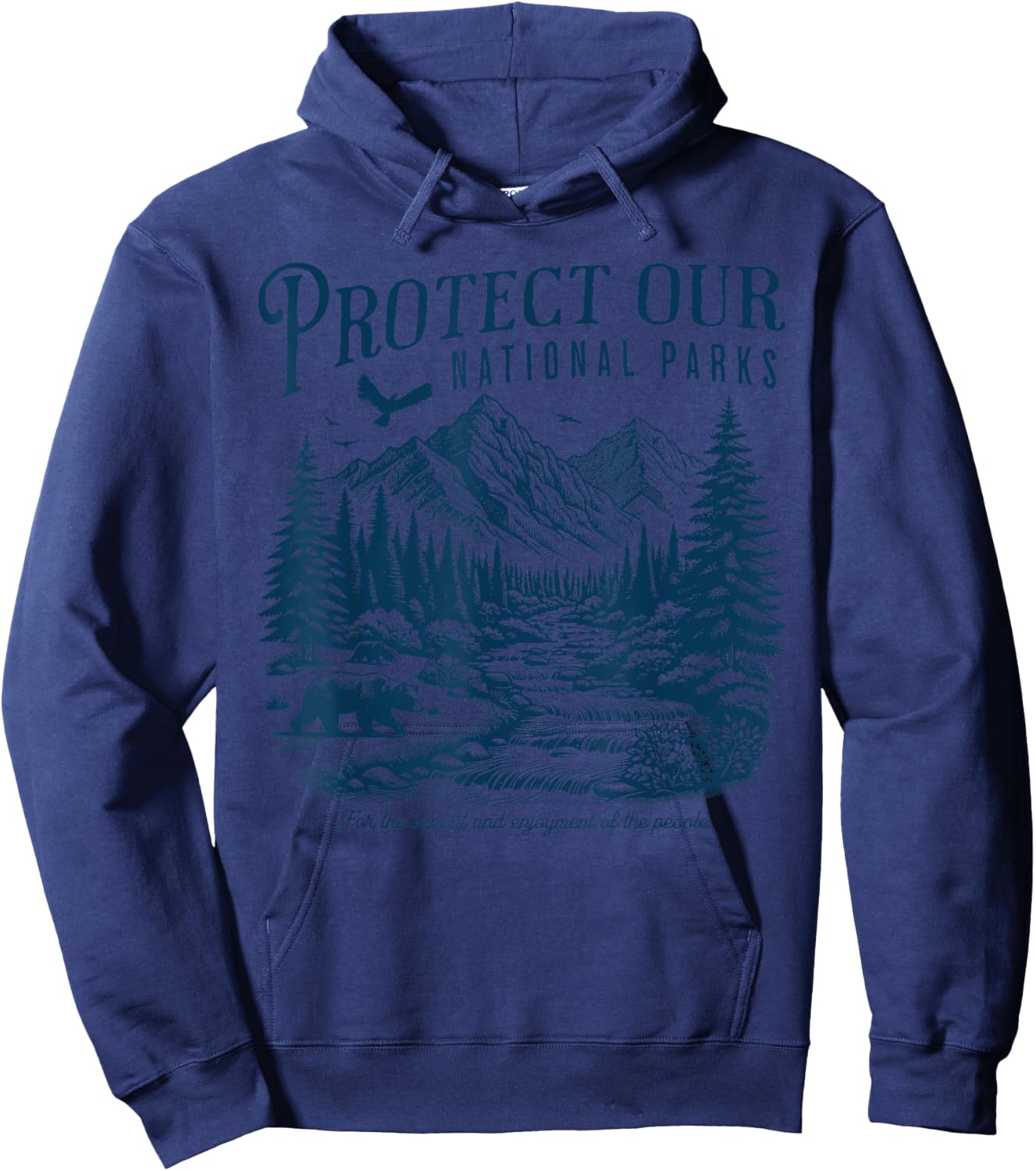 Resist Protect and Save Our National Parks and Public Land Hoodie - Hoodie | Navy