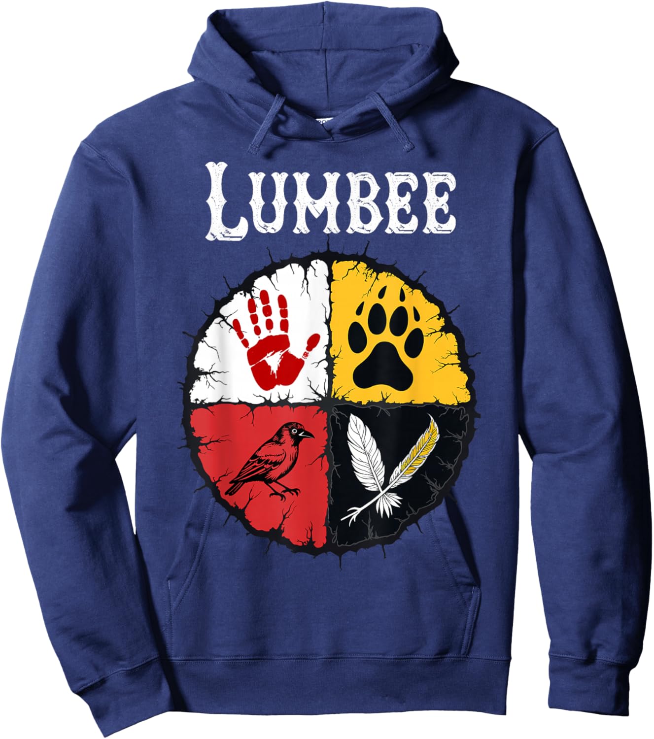 Lumbee Tribe Native American Medicine Wheel Hoodie - Hoodie | Navy
