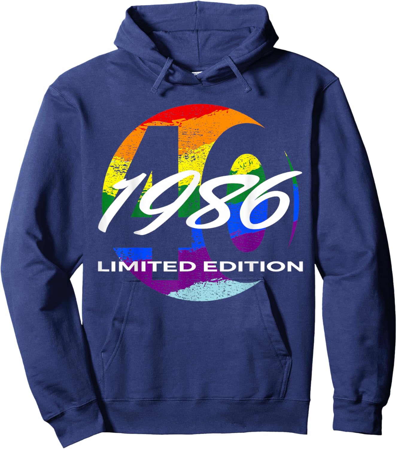 40th Birthday Man Woman 40 Years 1986 Funny Gift Hoodie - Hoodie | Navy