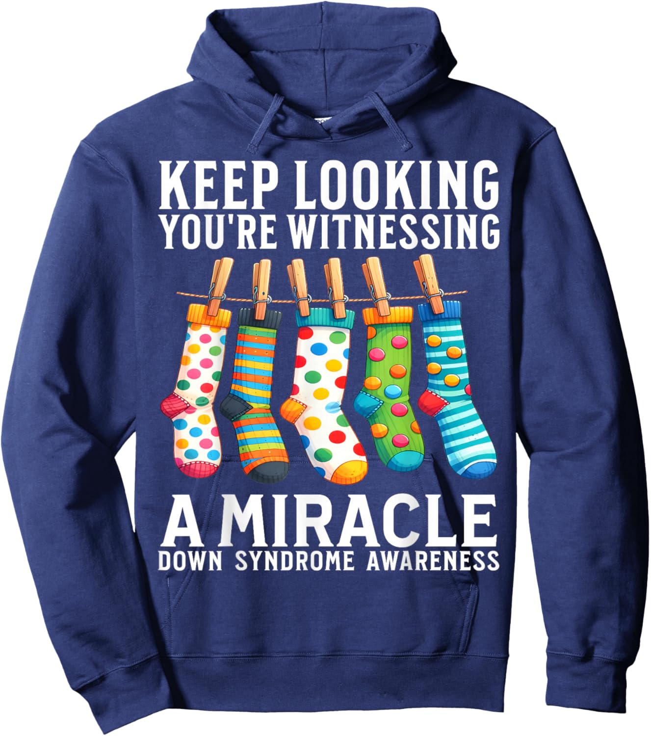 Down Syndrome Awareness Socks World Down Syndrome Day Gifts Hoodie - Hoodie | Navy