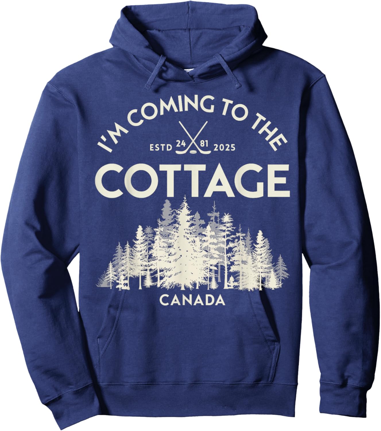 Vintage I'm Coming to The Cottage Hockey Romance LGBT Hoodie - Hoodie | Navy