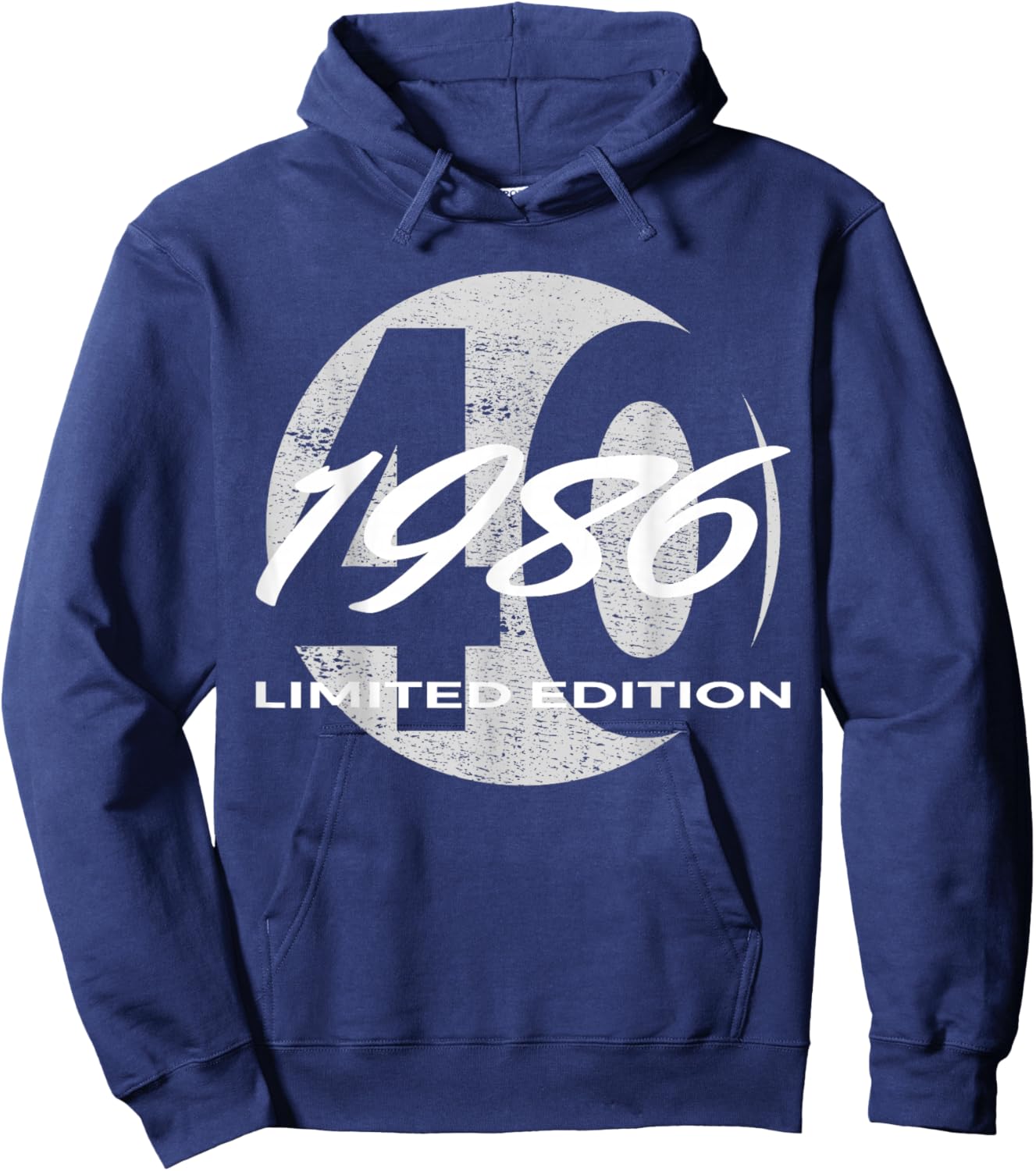 40th Birthday Man Woman 40 Years 1986 Funny Gift Hoodie - Hoodie | Navy