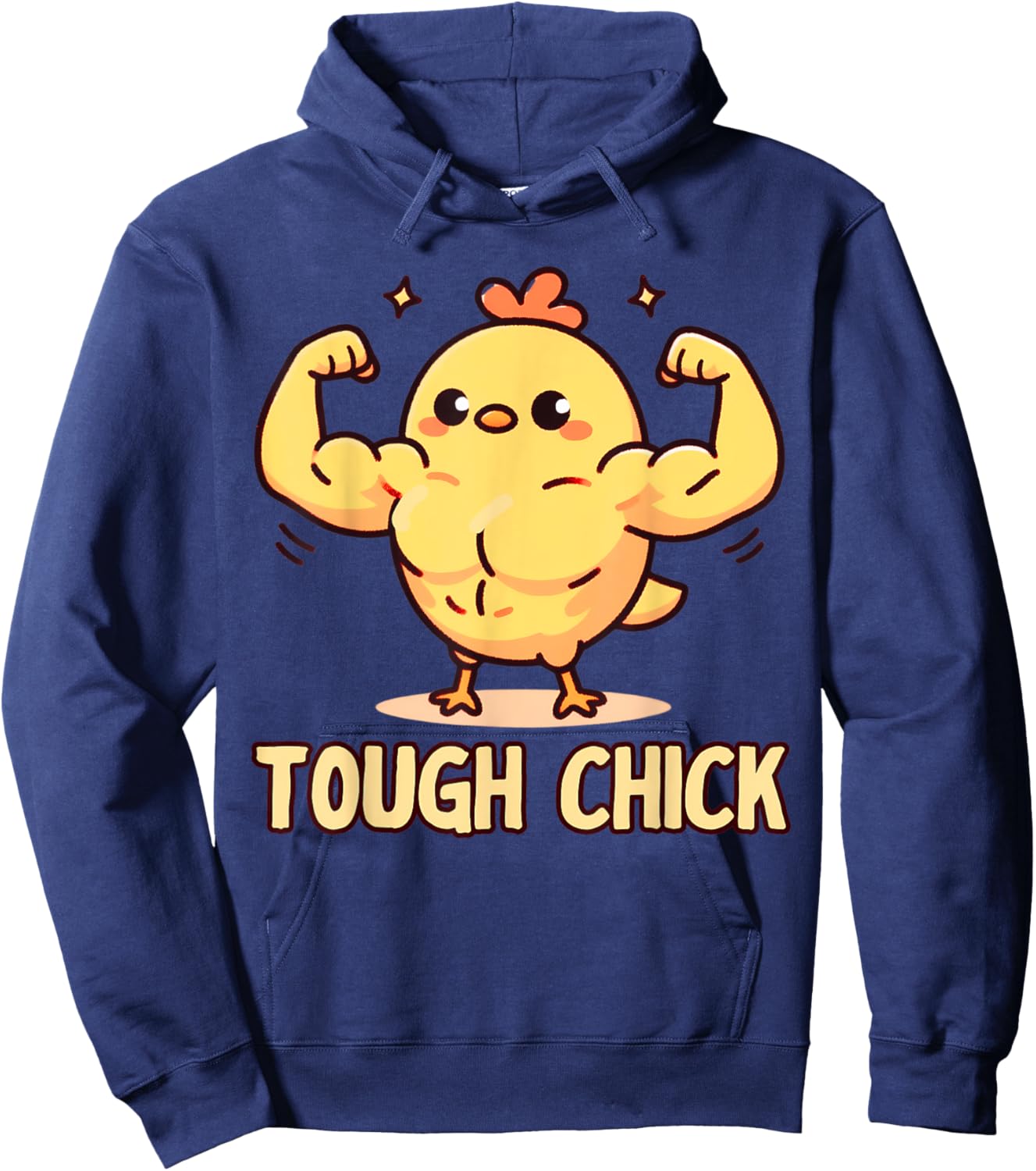 Funny Baby Chick Gym Teen Girls Women One Tough Chick Hoodie - Hoodie | Navy