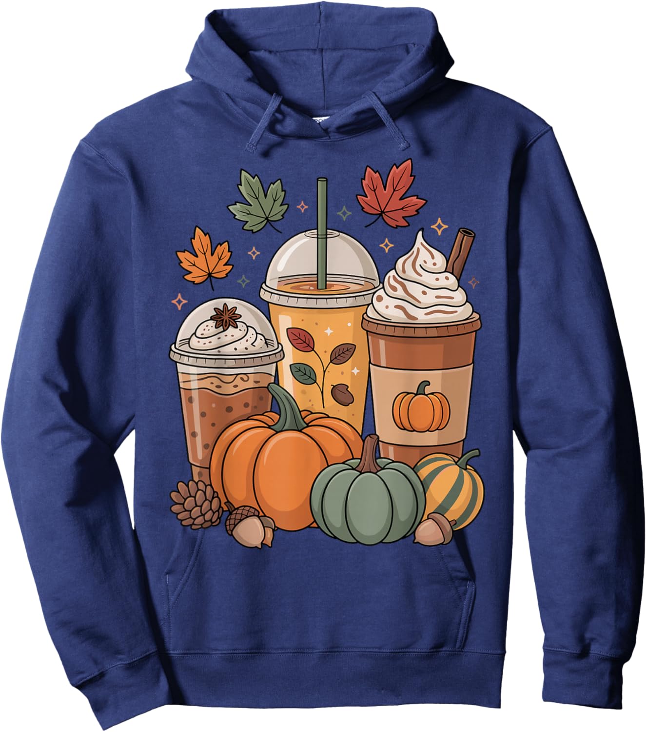 Pumpkin Spice Season Autumn Coffee Aesthetic Hoodie - Hoodie | Navy