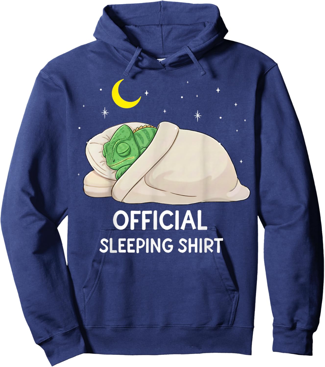 Funny Chameleon Official Sleepshirt Pajama Zoo Boys Girls Hoodie - Hoodie | Navy