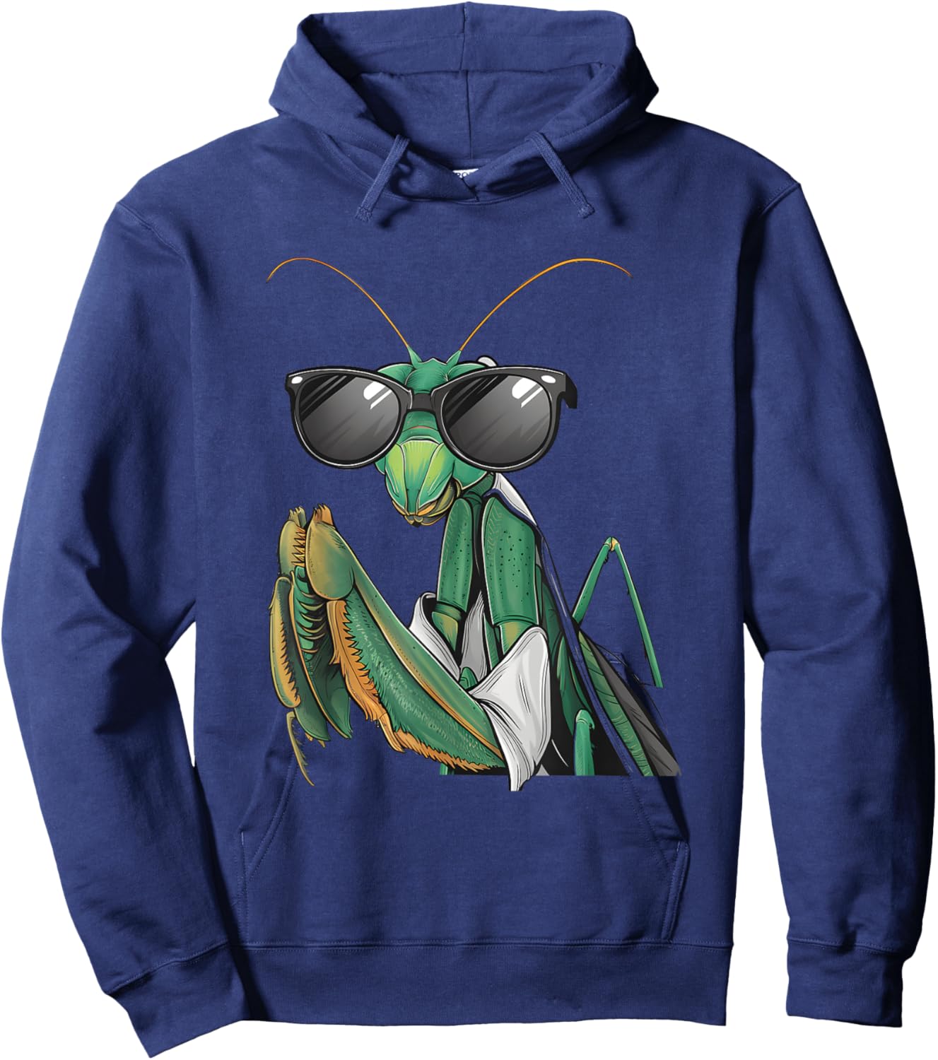 Praying Mantis Wearing Sunglass Costume Funny Bug Insect Hoodie - Hoodie | Navy