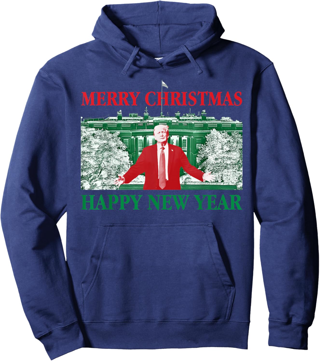 47th President Merry Christmas Xmas Happy New Year 2025 2026 Hoodie - Hoodie | Navy