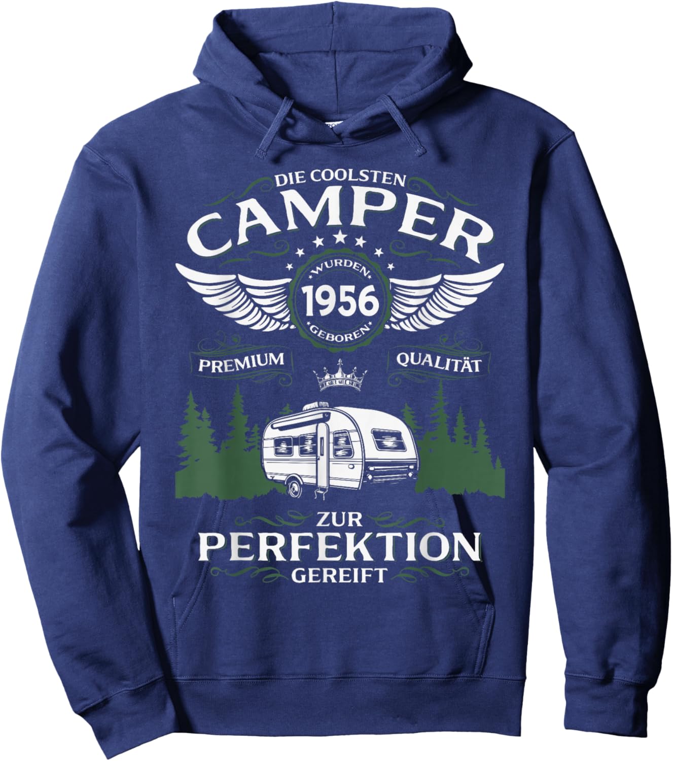 70. Geburtstag Mann Geschenk Camper Camping 1956 Lustiges Hoodie - Hoodie | Navy