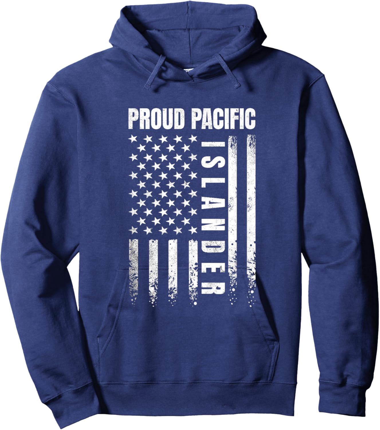 Proud Pacific Islander Asian American US Flag AAPI Men Women Hoodie - Hoodie | Navy