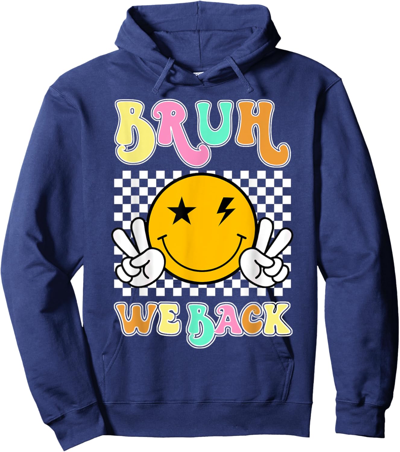 Back To School Groovy Back to School For Teachers Boy Girl Hoodie - Hoodie | Navy