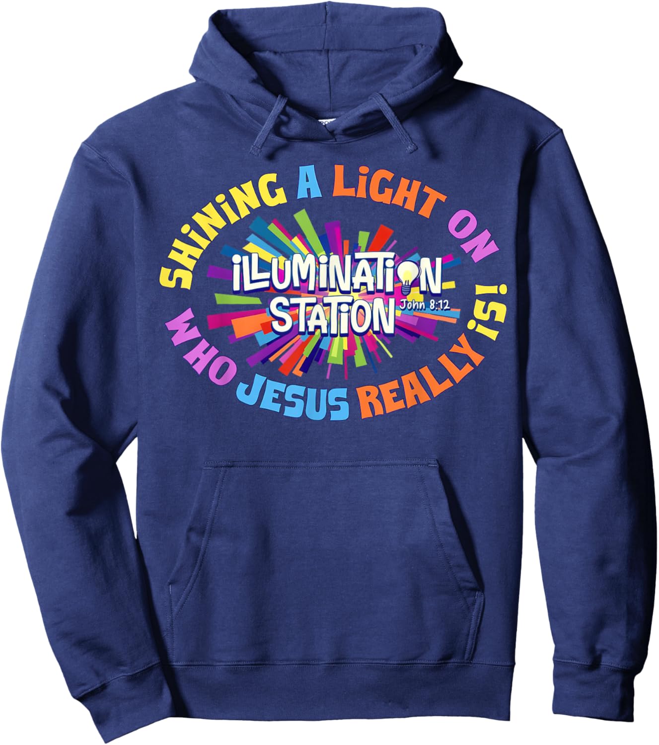 Illumination Station VBS 2026 Bible Jesus Christian Lights Hoodie - Hoodie | Navy