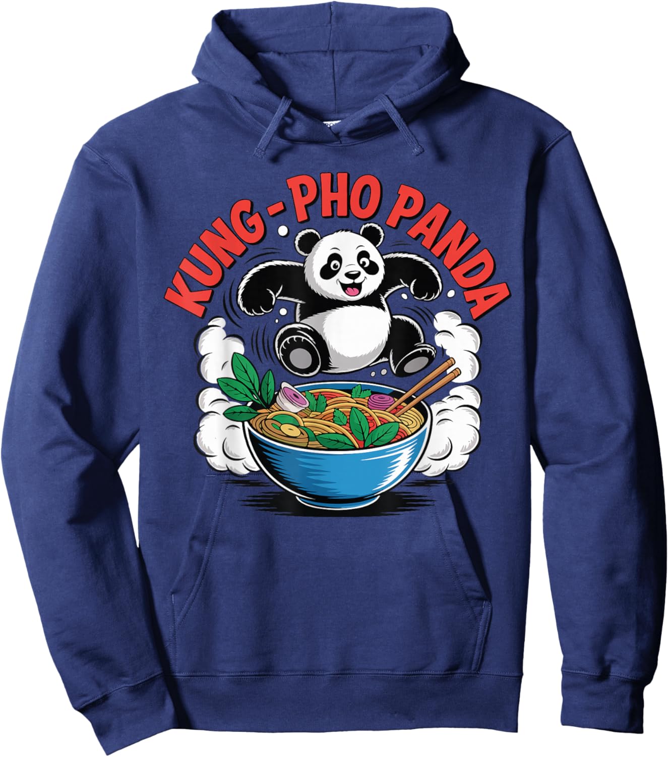 Pholicious Panda Vietnamese Pho Lover Design Kung Fu Hoodie - Hoodie | Navy