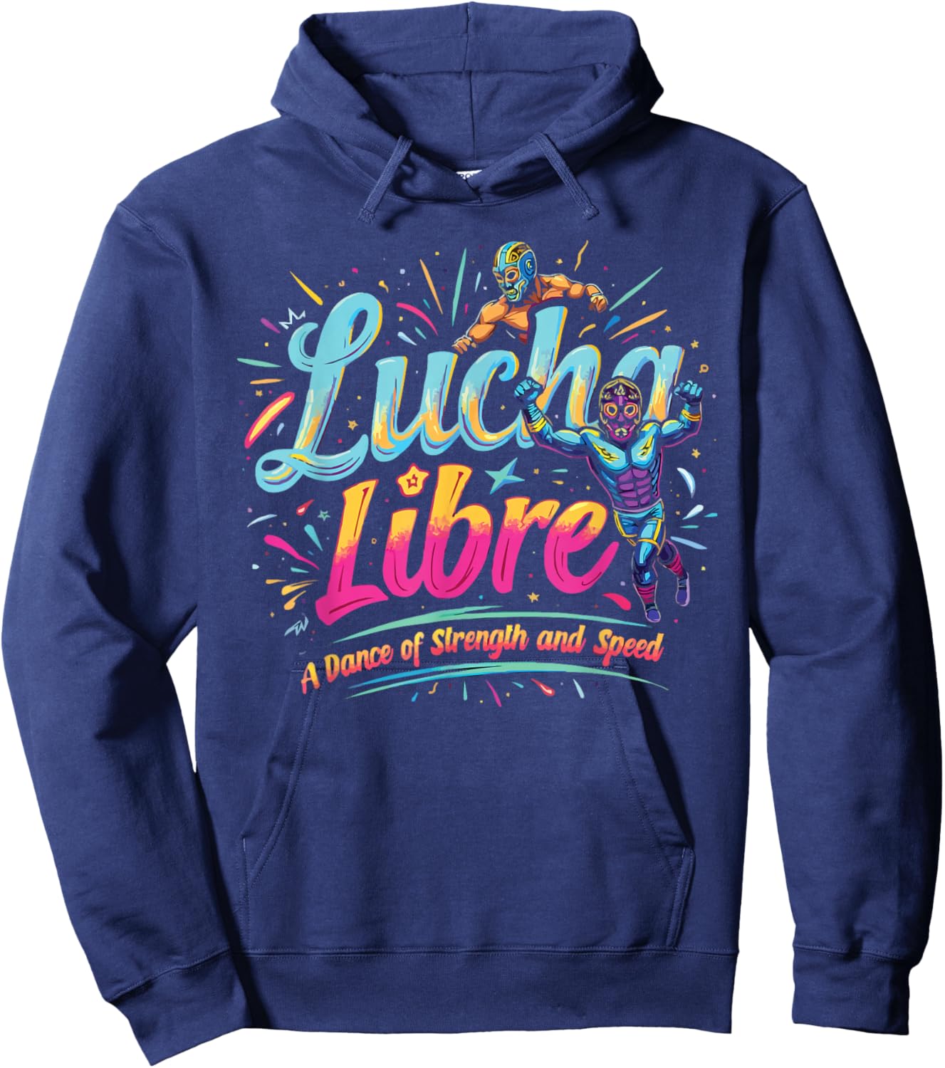 Lucha Libre Mask Luchador Wrestler Mexican Wrestling Hoodie - Hoodie | Navy