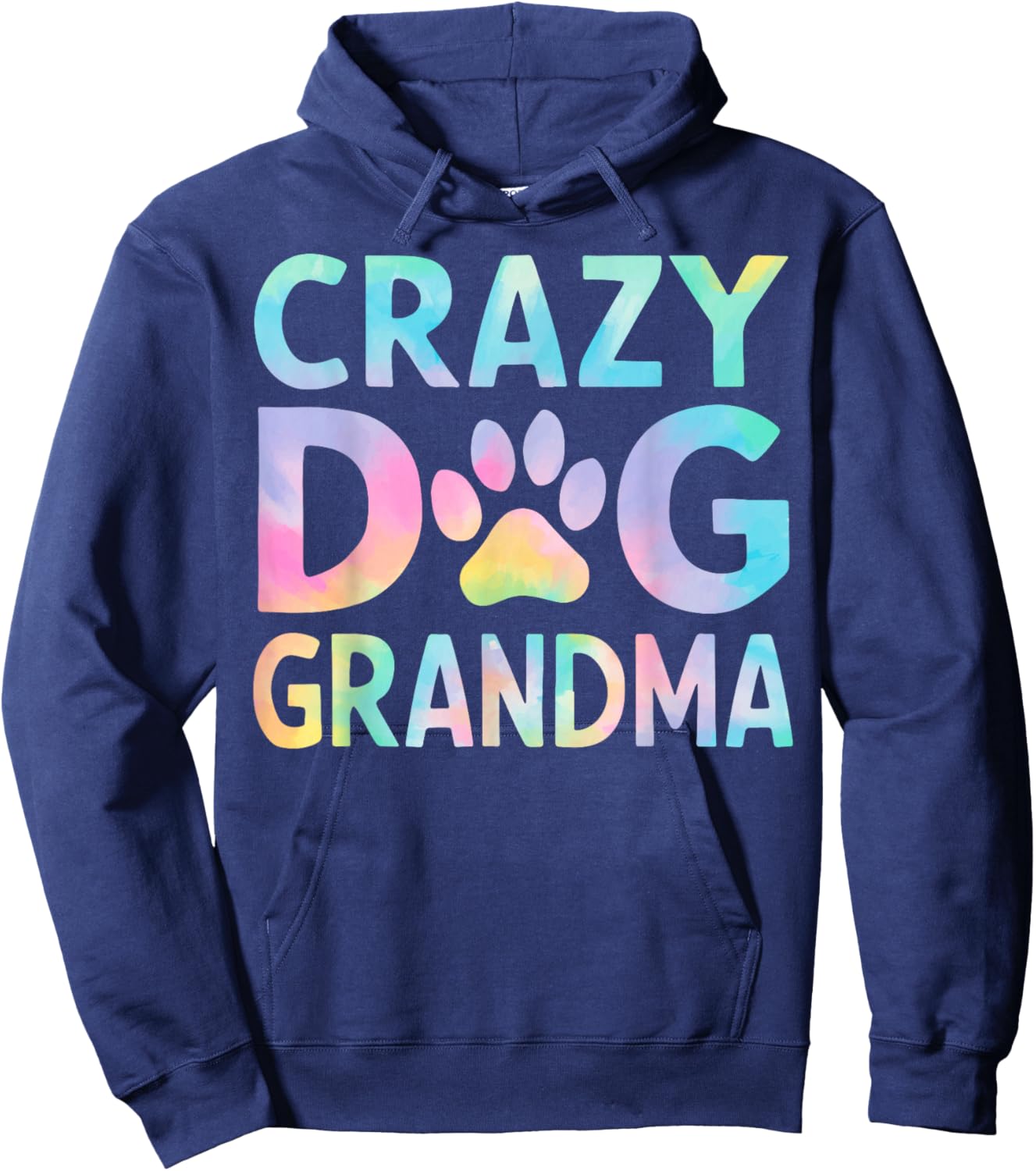Crazy Dog Grandma Women Hoodie - Hoodie | Navy