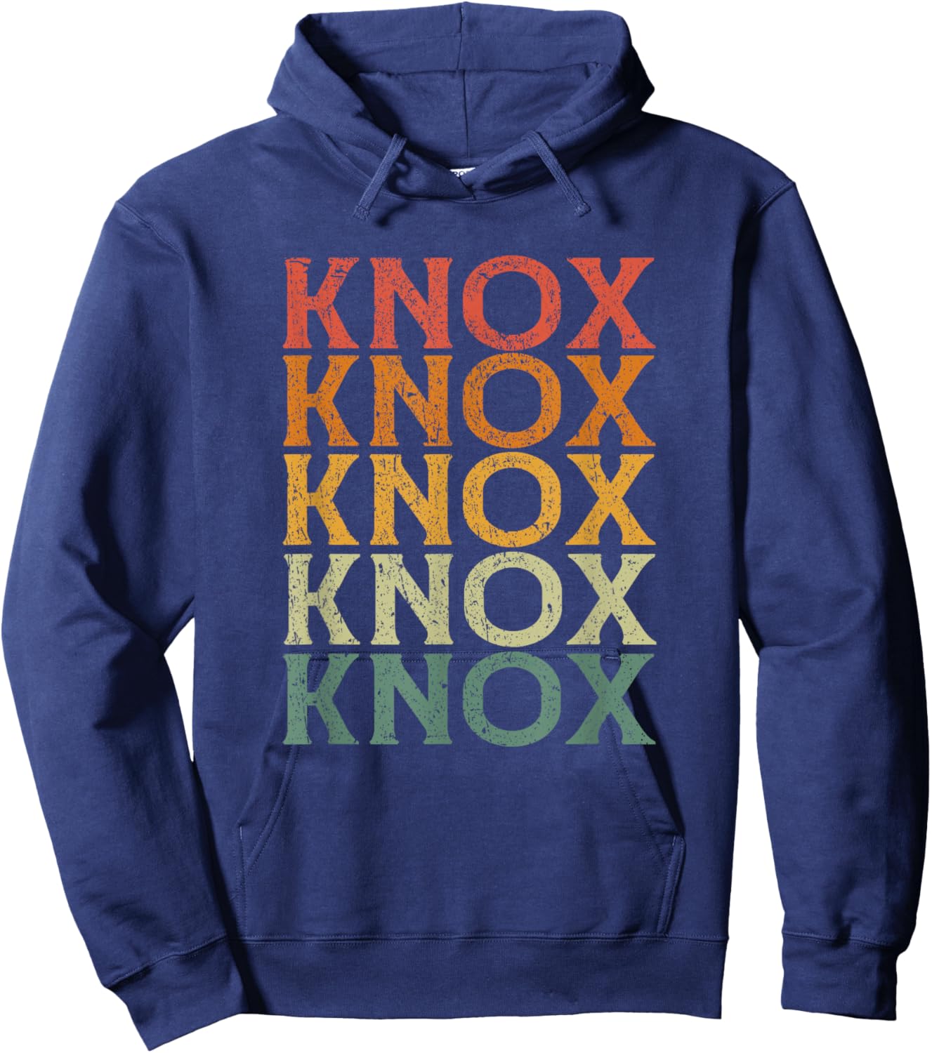 Retro Custom First Name Knox Hoodie - Hoodie | Navy