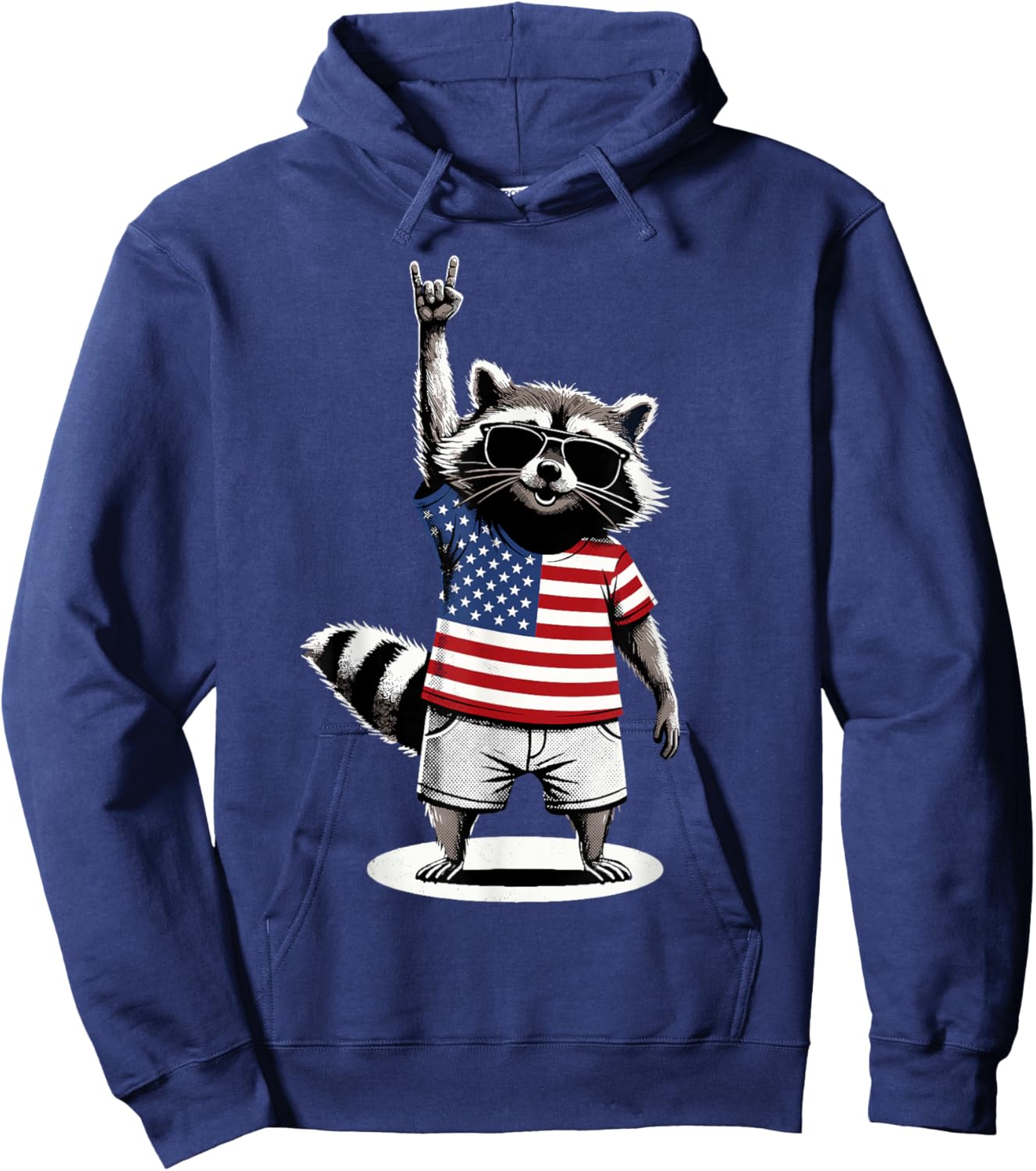 Drapeau américain Raton Laveur USA drôle Amérique Hoodie - Hoodie | Navy