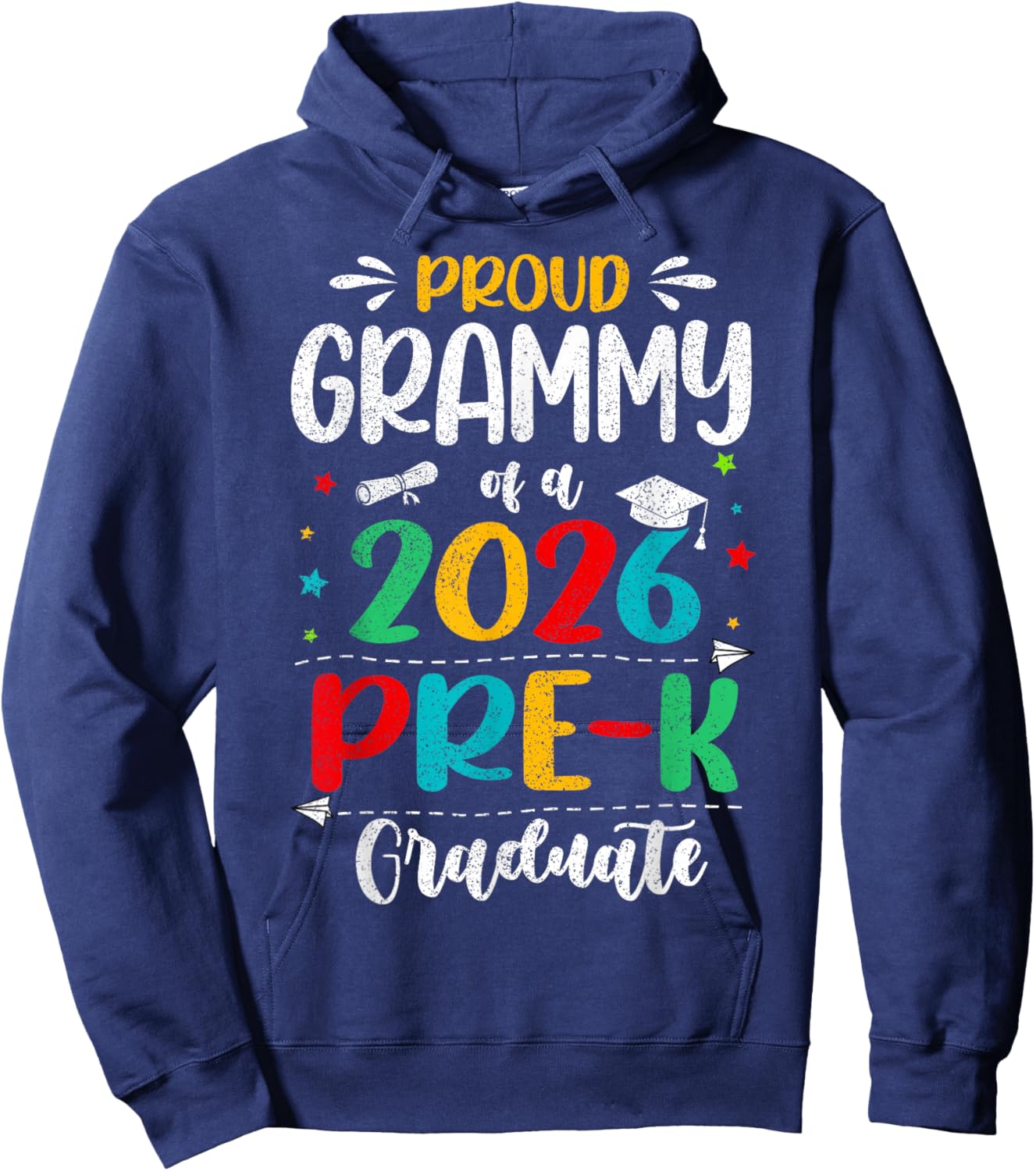 Proud Grammy of A 2026 Pre K Graduate Boy Girl Kids Hoodie - Hoodie | Navy