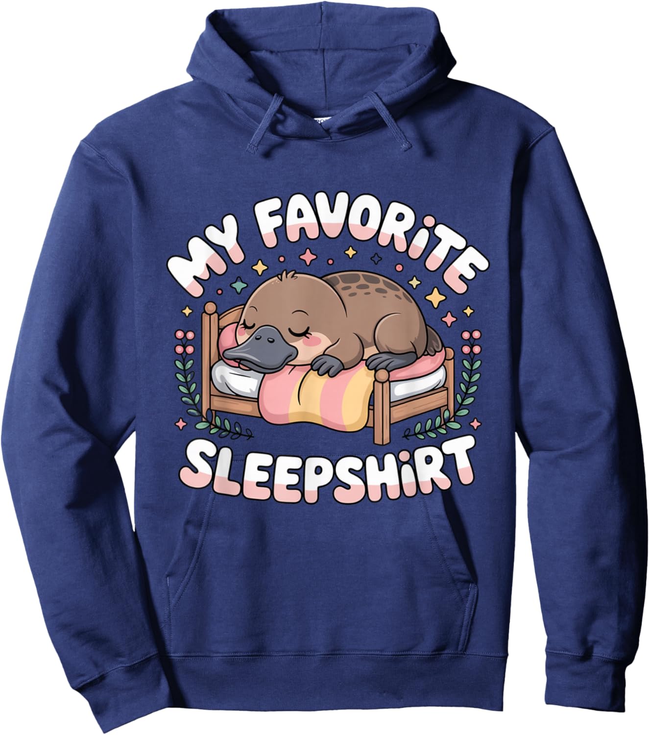 Cute Platypus Sleeping Pajama Australian Animal Sleepshirt Hoodie - Hoodie | Navy