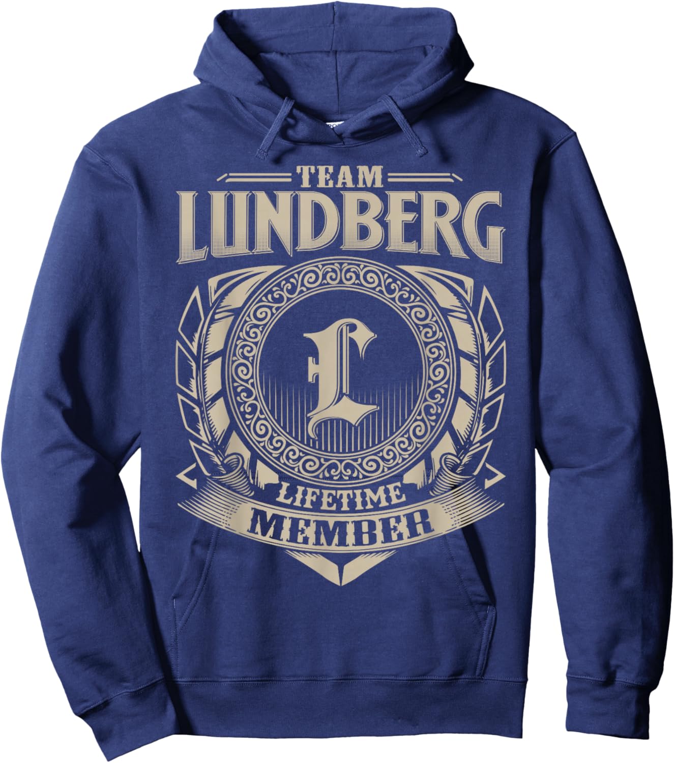 Team LUNDBERG Lifetime Member LUNDBERG Family Name Vintage Hoodie - Hoodie | Navy