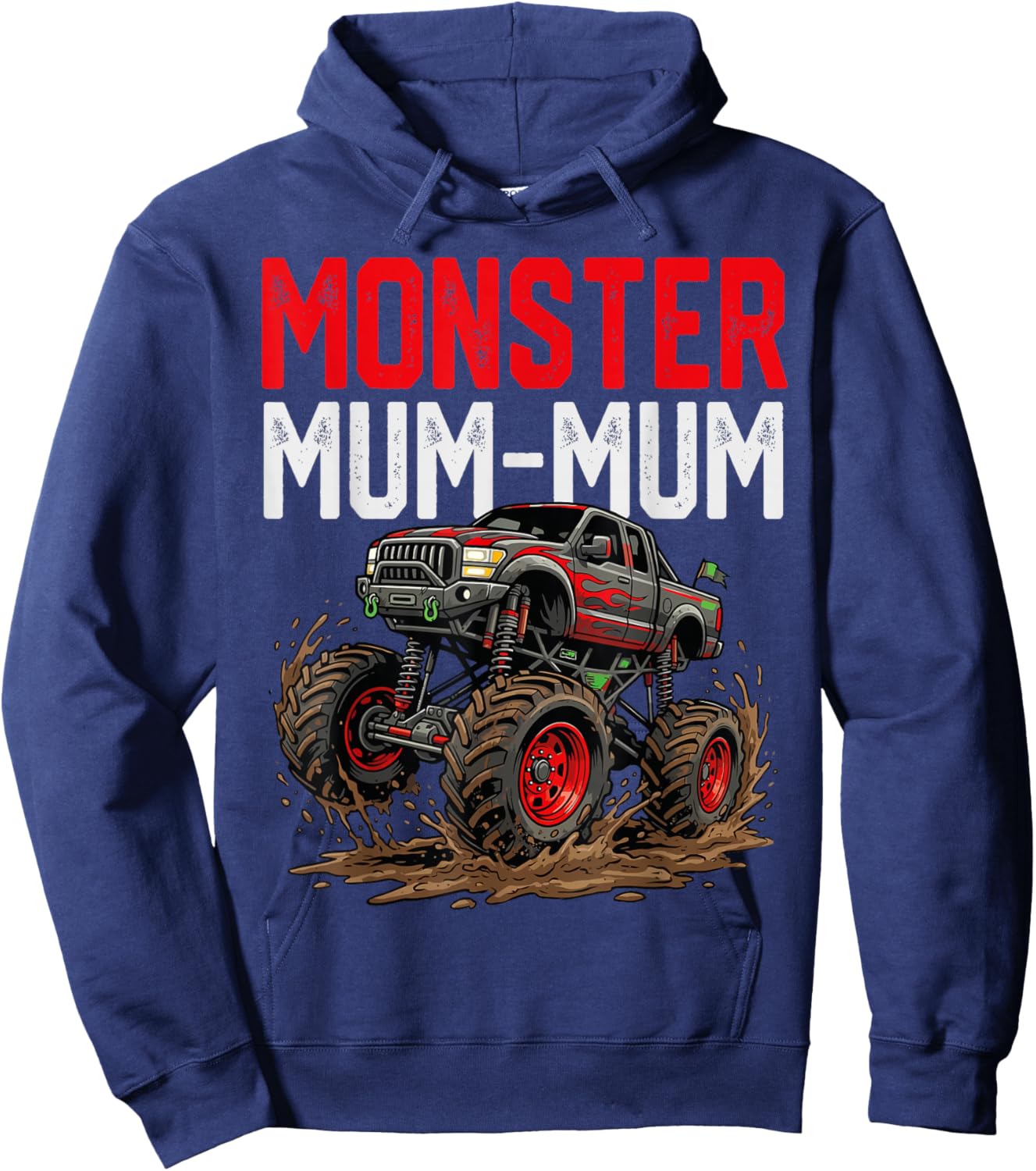 Monster Mum-Mum Monster Truck Mothers Day Family Matching Hoodie - Hoodie | Navy