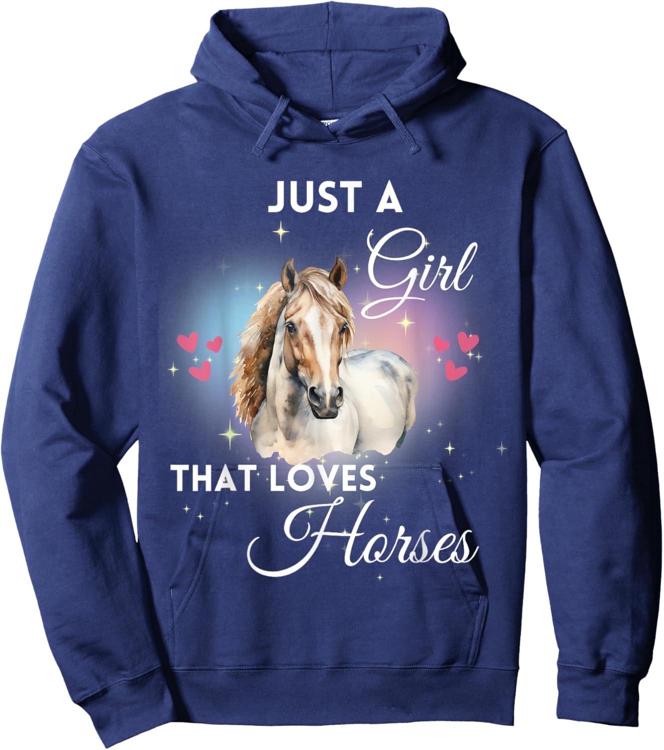 Just A Girl That Loves Horses Hoodie - Hoodie | Navy
