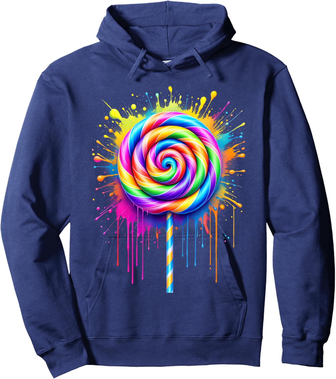 Candy Candy Costume Women's Carnival Lollipop Fancy Dress Hoodie - Hoodie | Navy
