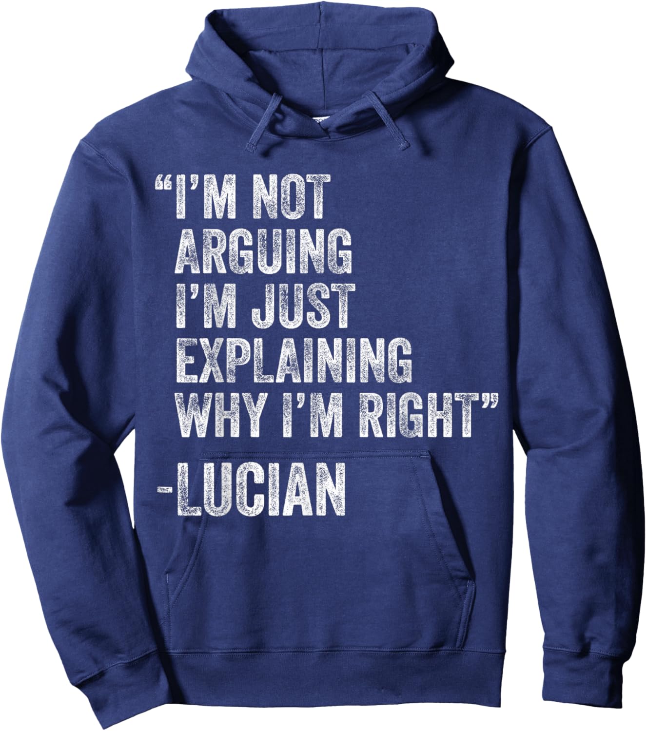 Lucian Quote Funny Birthday Custom Name Idea Engineer Hoodie - Hoodie | Navy