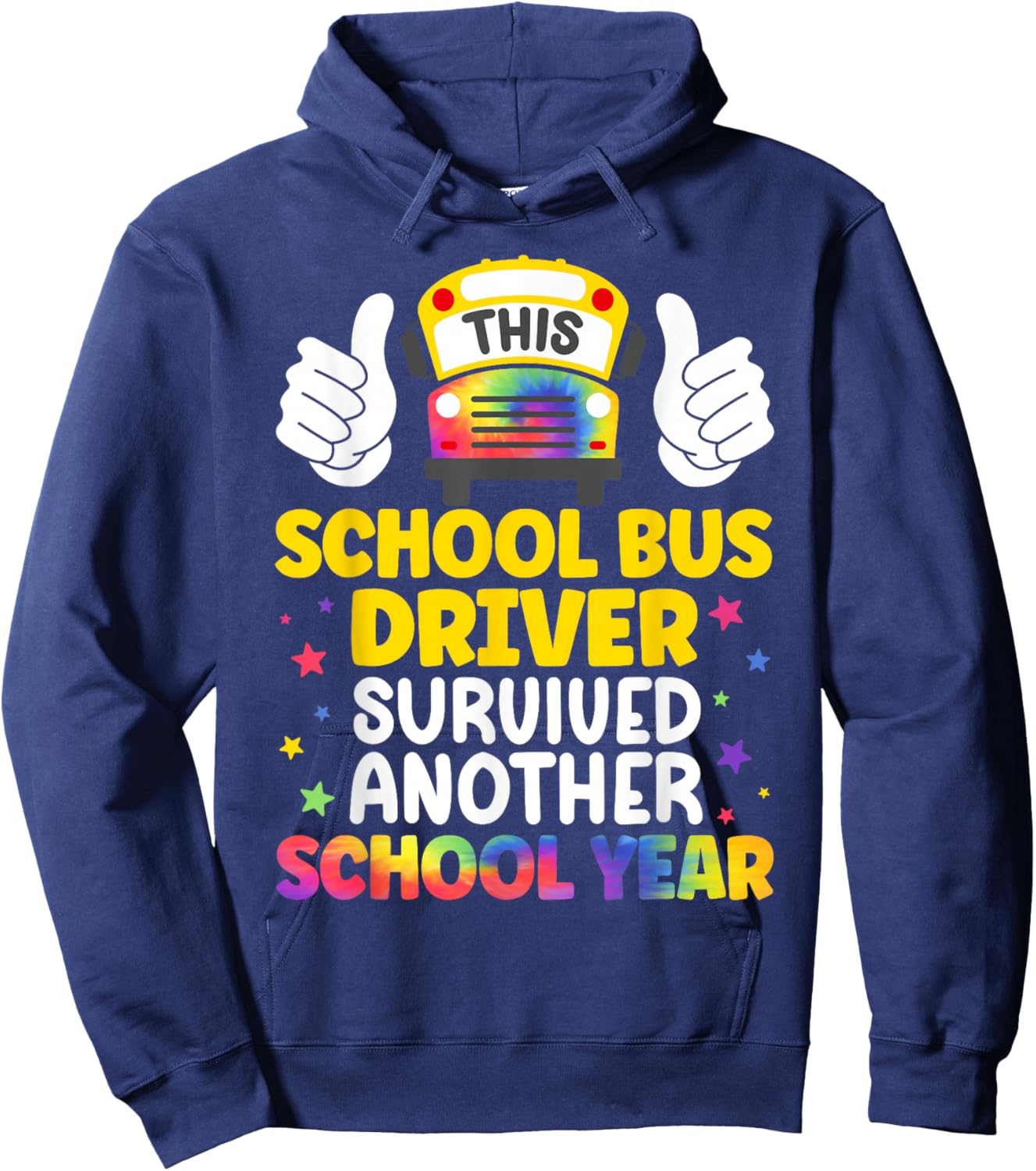 Funny School Bus Driver Last Day of School Bus Driver Hoodie - Hoodie | Navy