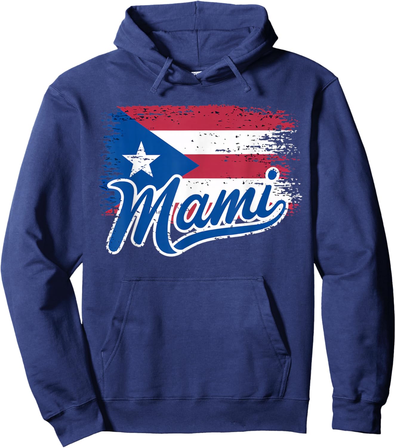 Boricua Mami | Puerto Rican Mother Puerto Rico Flag Hoodie - Hoodie | Navy