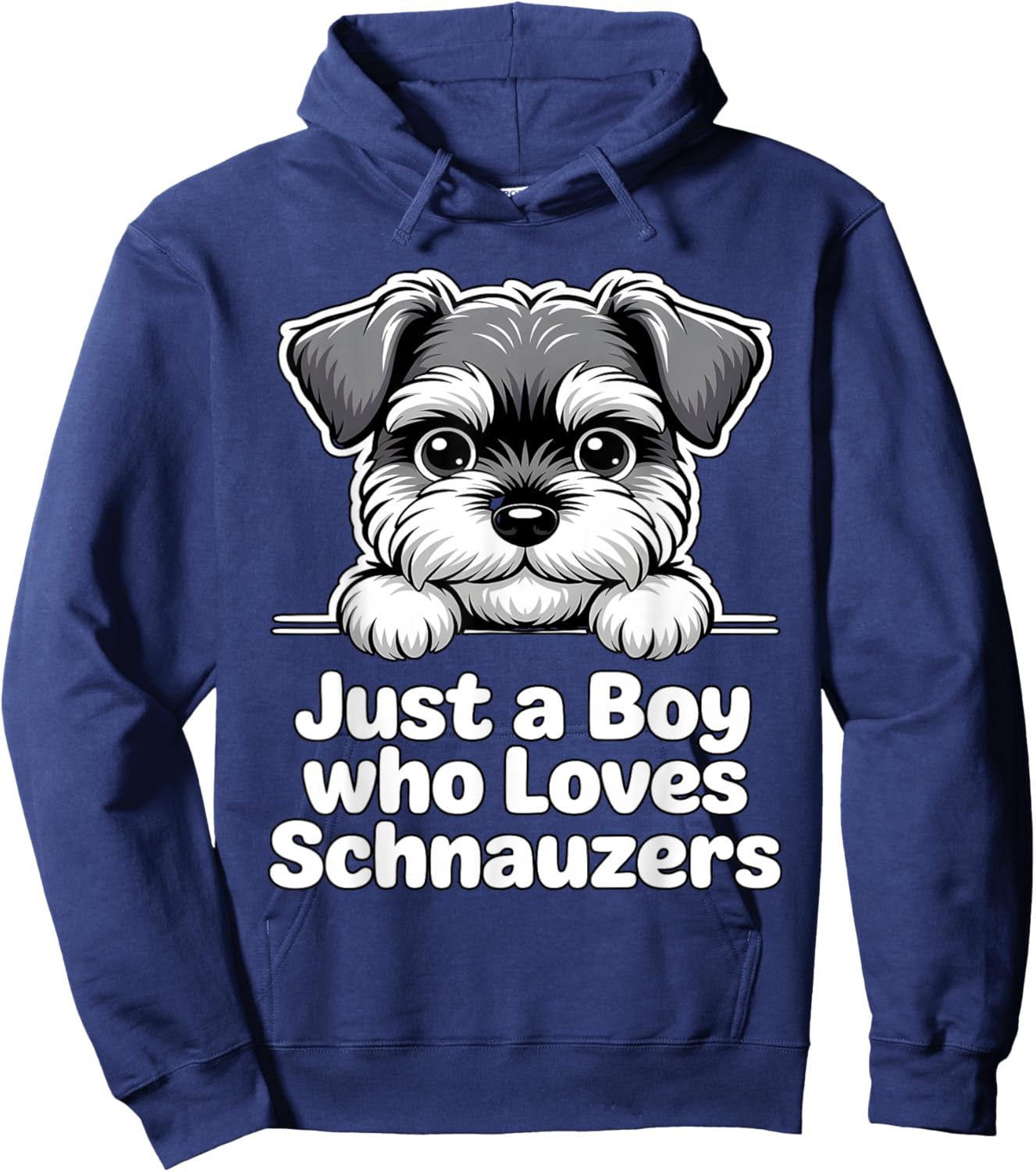 Just a Boy Who Loves Schnauzers Hoodie - Hoodie | Navy