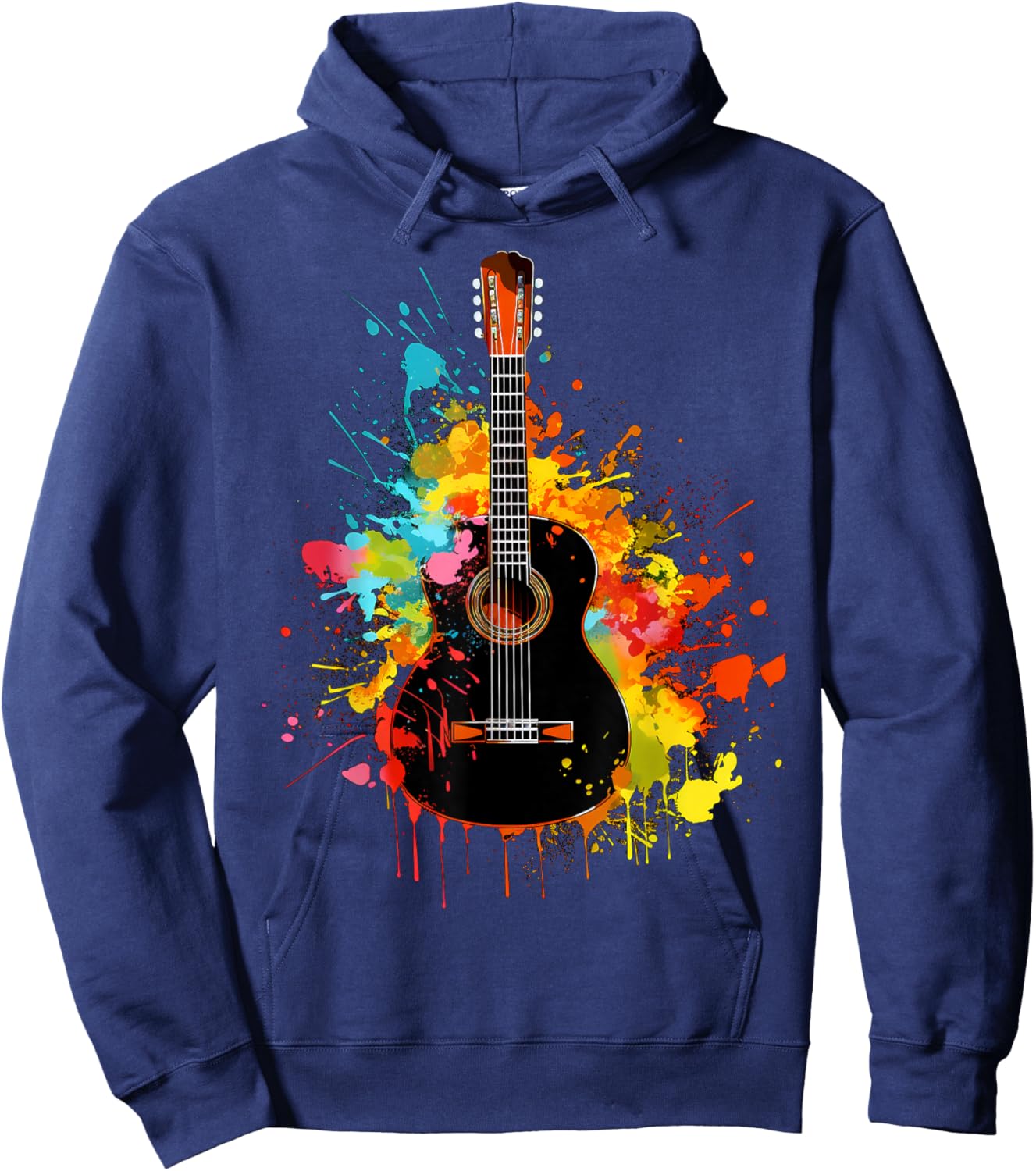 Acoustic Guitar Musicians and Acoustic Guitar Lovers Hoodie - Hoodie | Navy