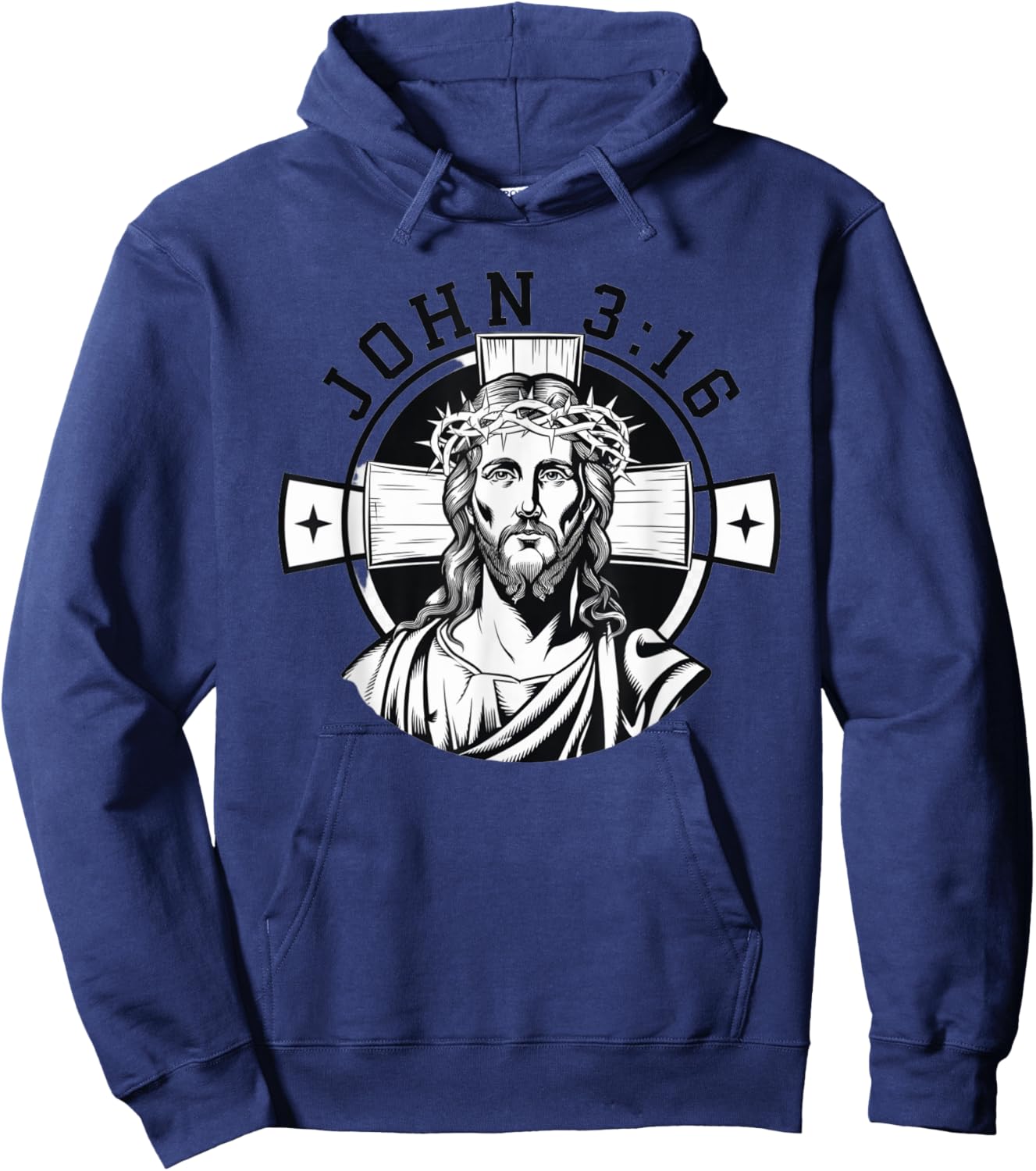 For God So Loved The World Christian Bible Verse John 3 16 Hoodie - Hoodie | Navy