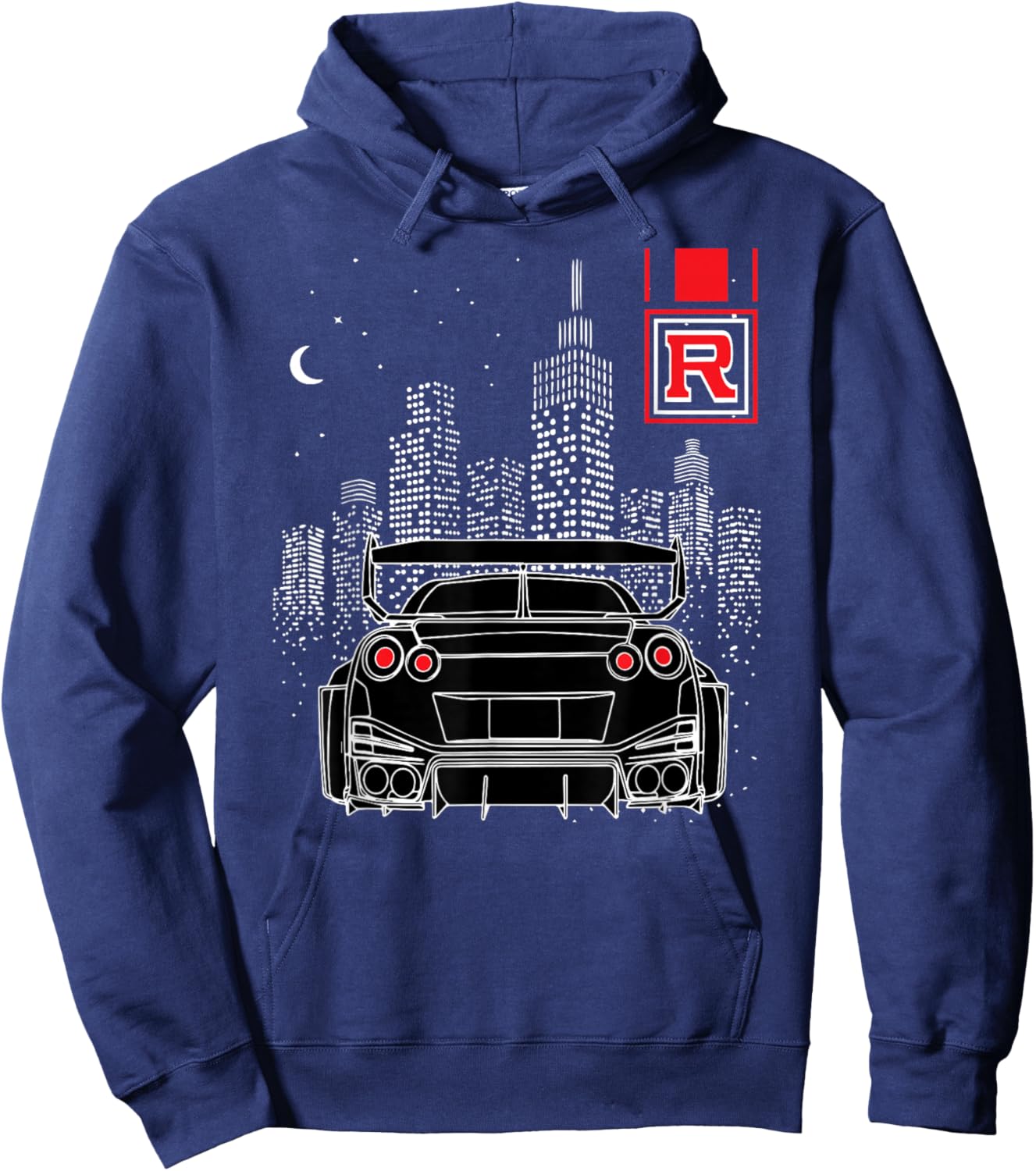 RHW City Street Racing Ikonischer Sportwagen GT R 35 JDM Meme-Münze Hoodie - Hoodie | Navy