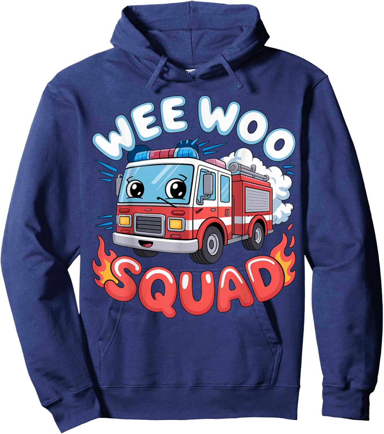 Wee Woo Squad Fire Truck Hoodie - Hoodie | Navy