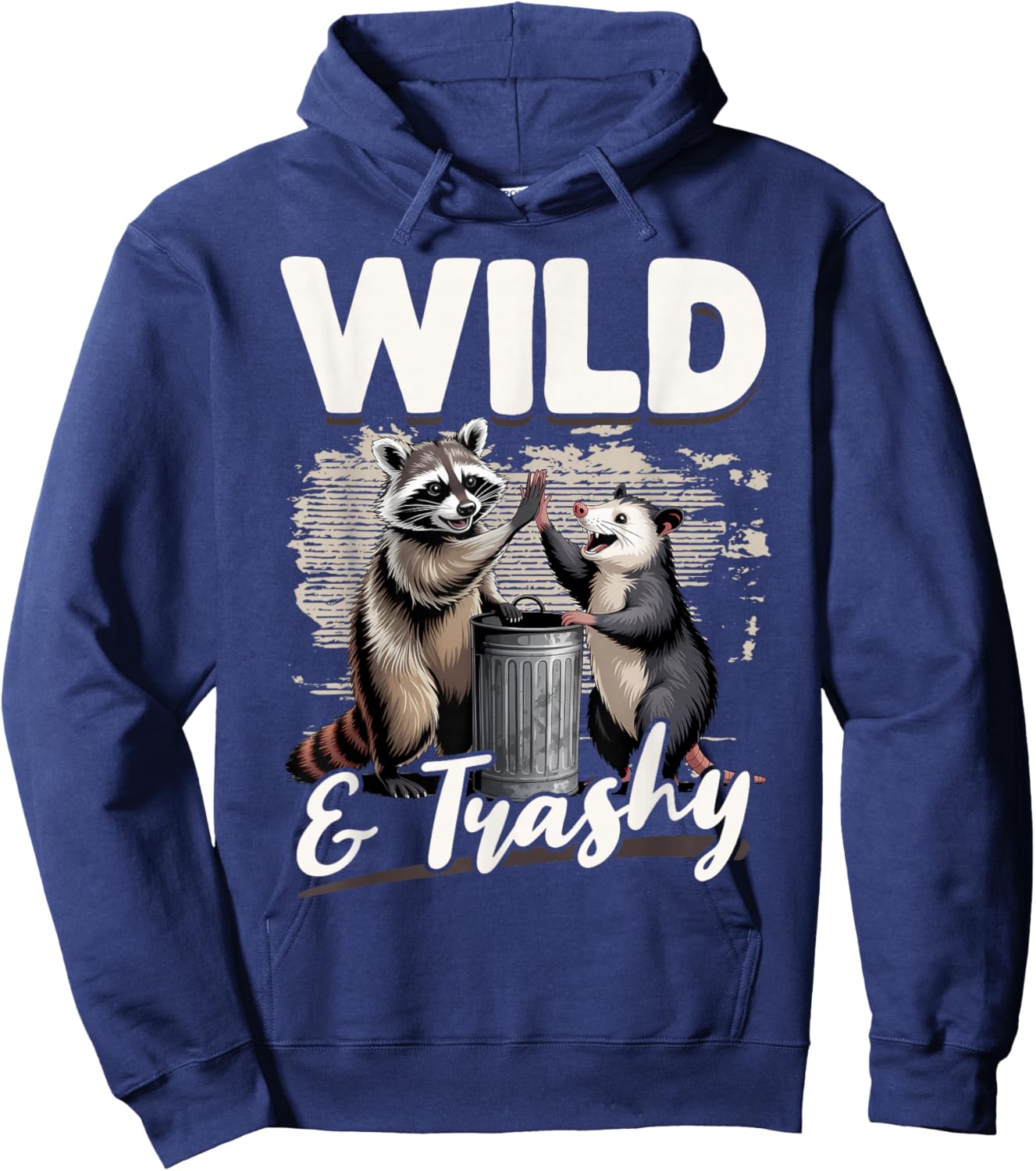 Funny Opossum and Raccoon Hoodie - Hoodie | Navy