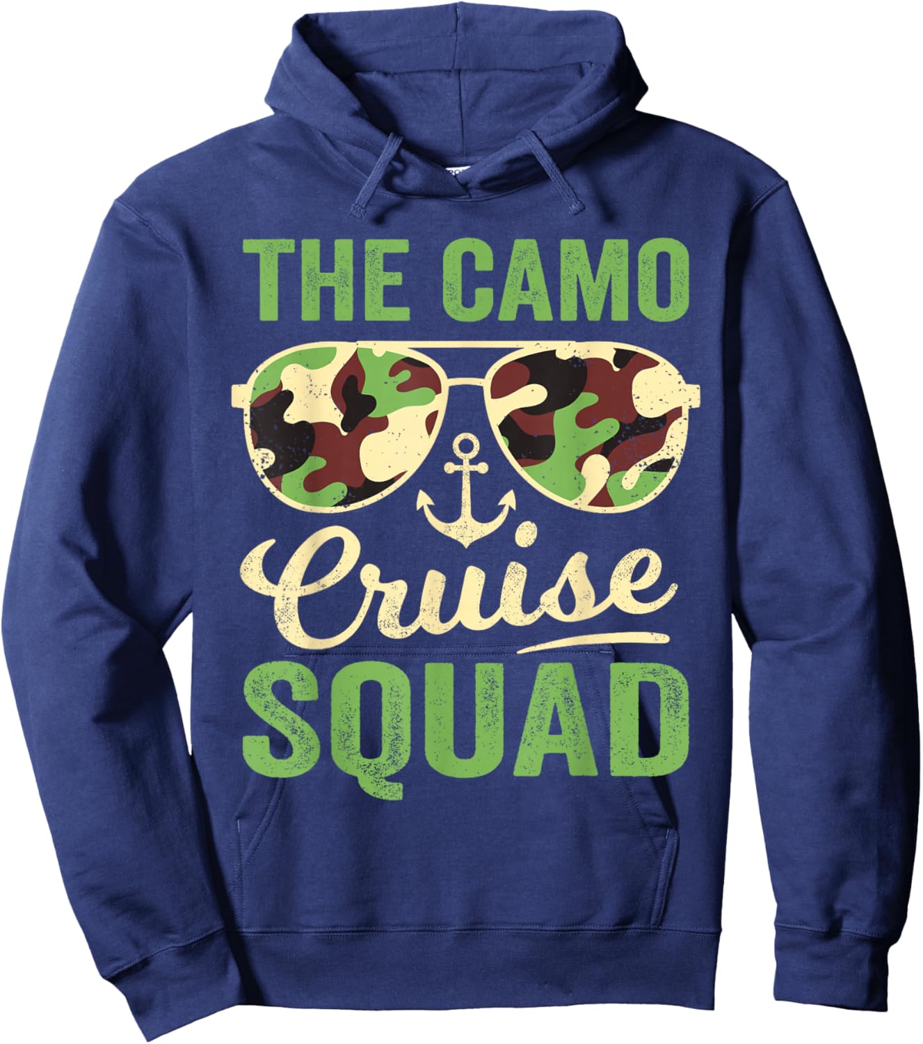 Camo Cruise Squad 2025 Retro Vintage Family Matching Camo Hoodie - Hoodie | Navy