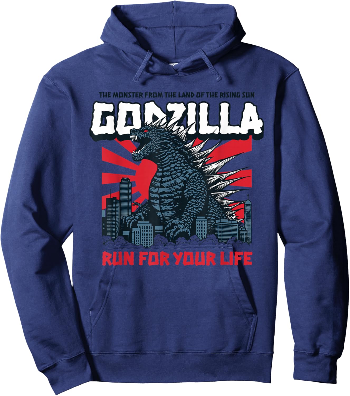 Monster - Godzilla Run for Your Life Hoodie - Hoodie | Navy