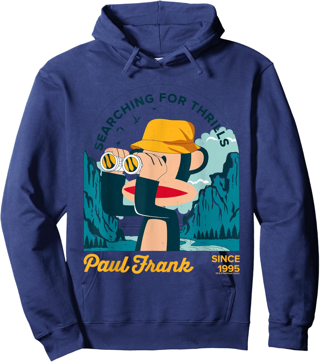 Paul Frank Julius The Monkey Searching for Thrills Hoodie - Hoodie | Navy