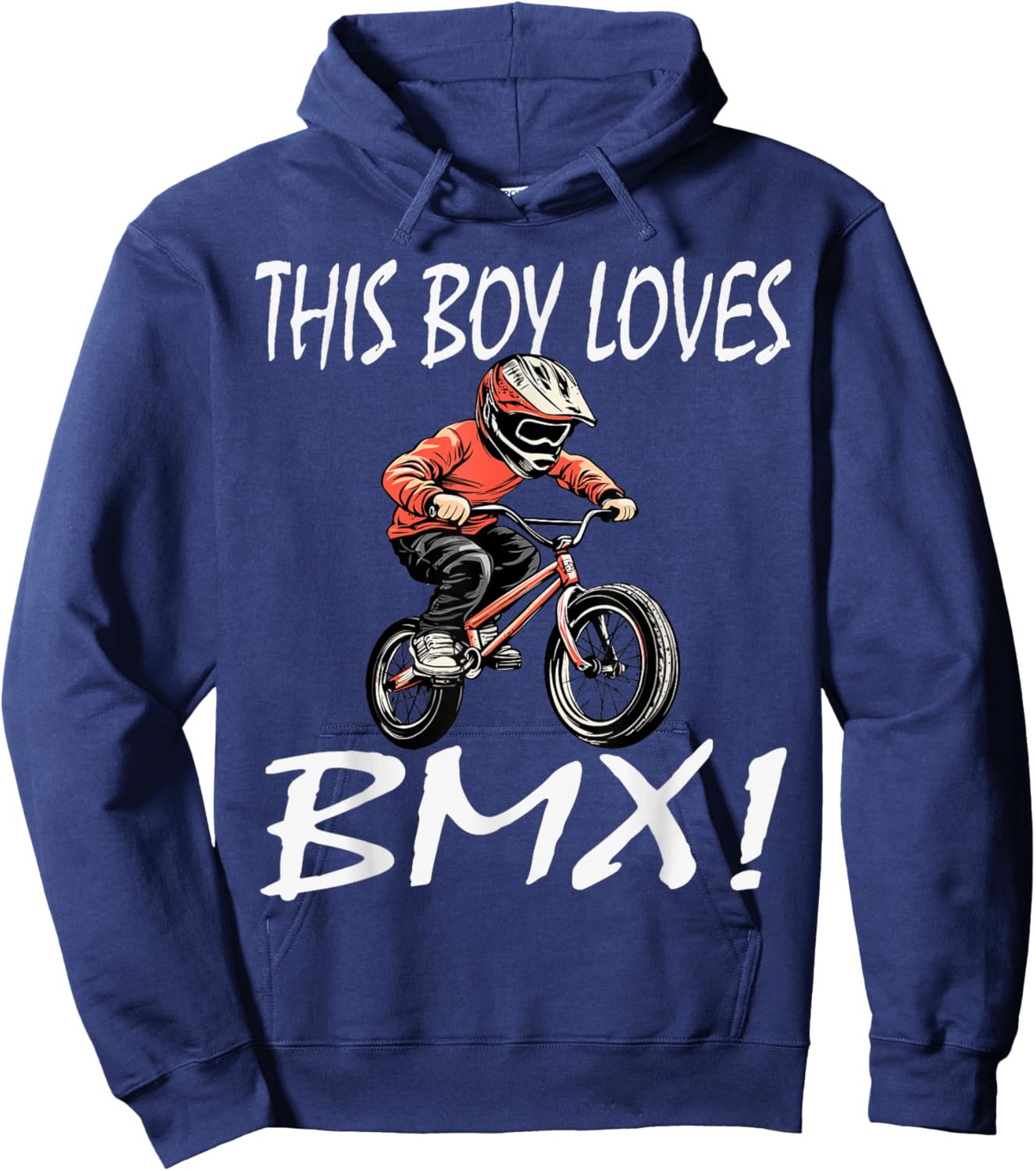 This boy Loves BMX, Kids BMX Hoodie - Hoodie | Navy