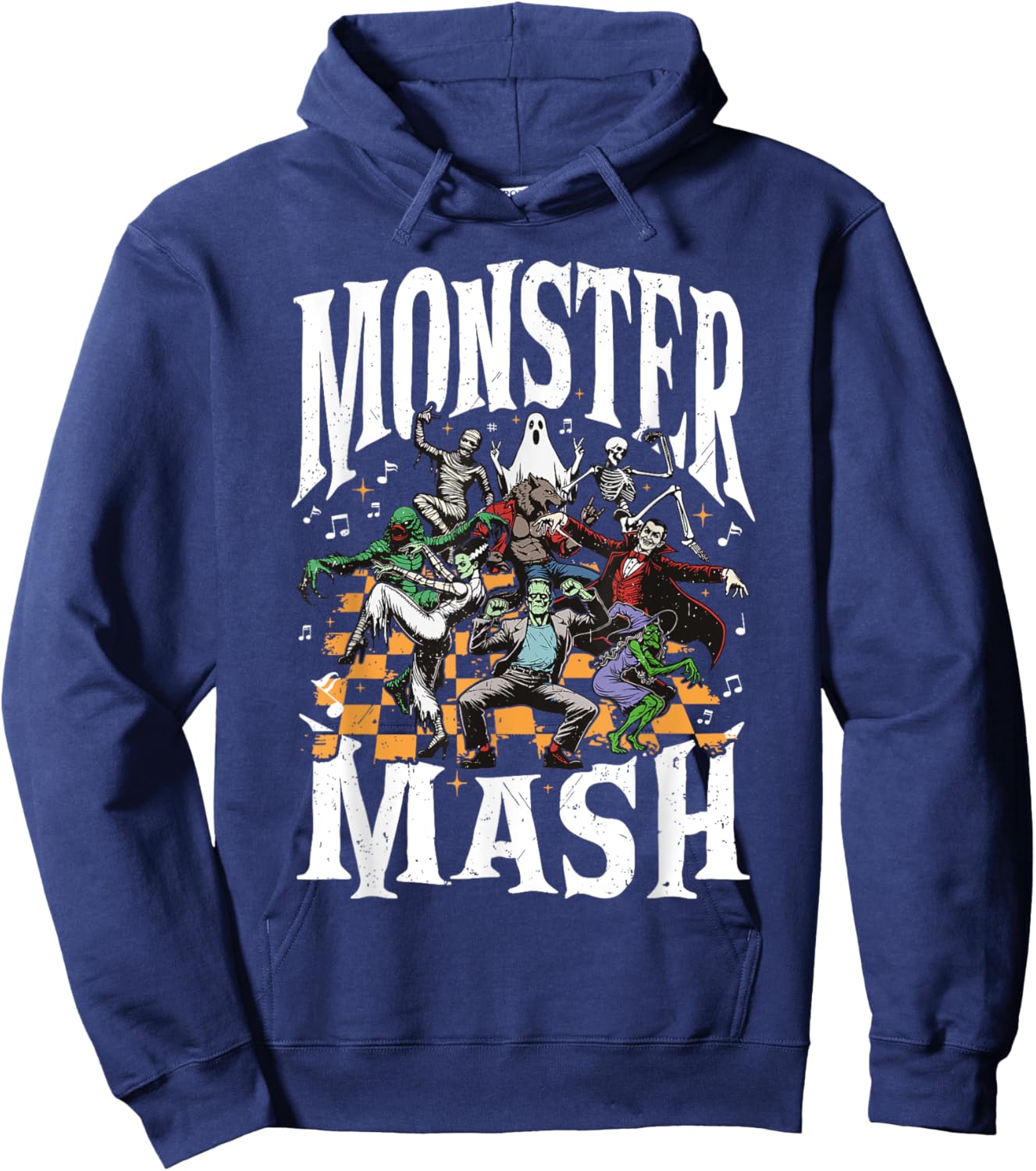 Monster Mash Retro Halloween Funny Monster Spooky Men Hoodie - Hoodie | Navy