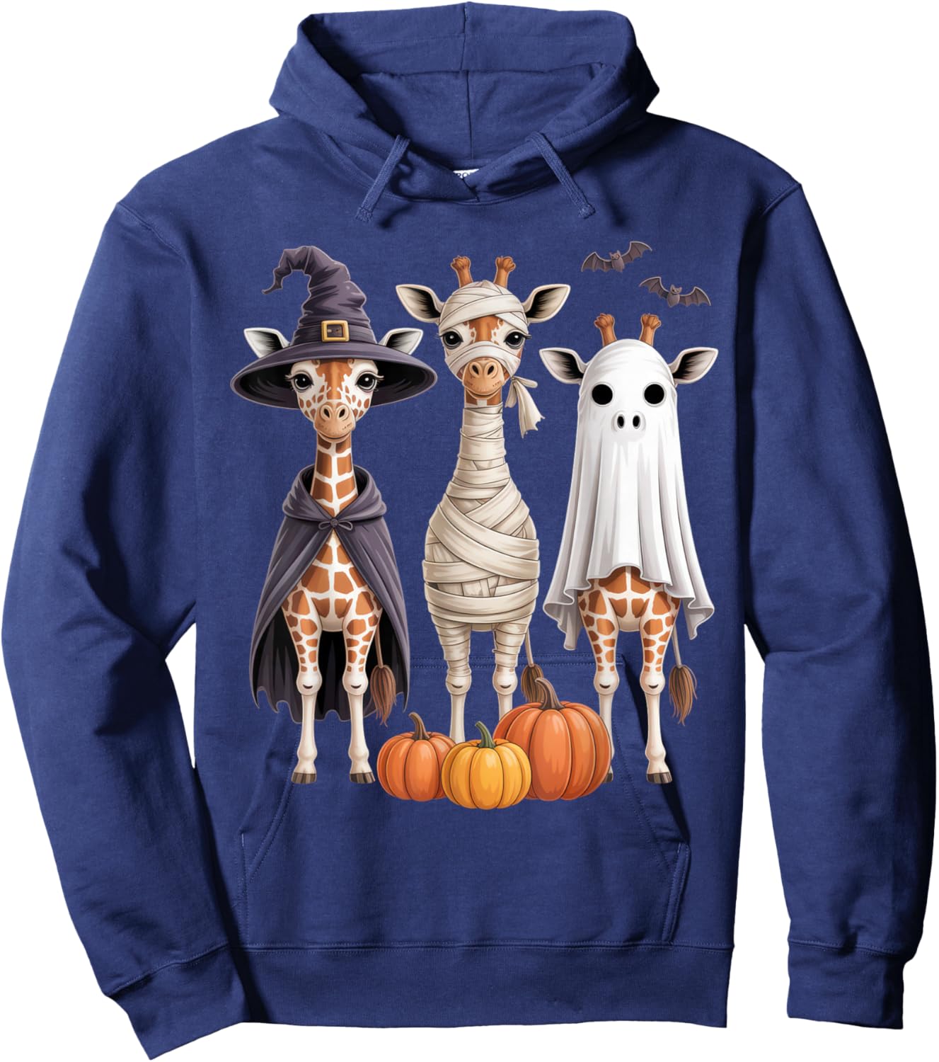 Halloween Giraffe Trio Costume Fun for Animal Lovers Hoodie - Hoodie | Navy