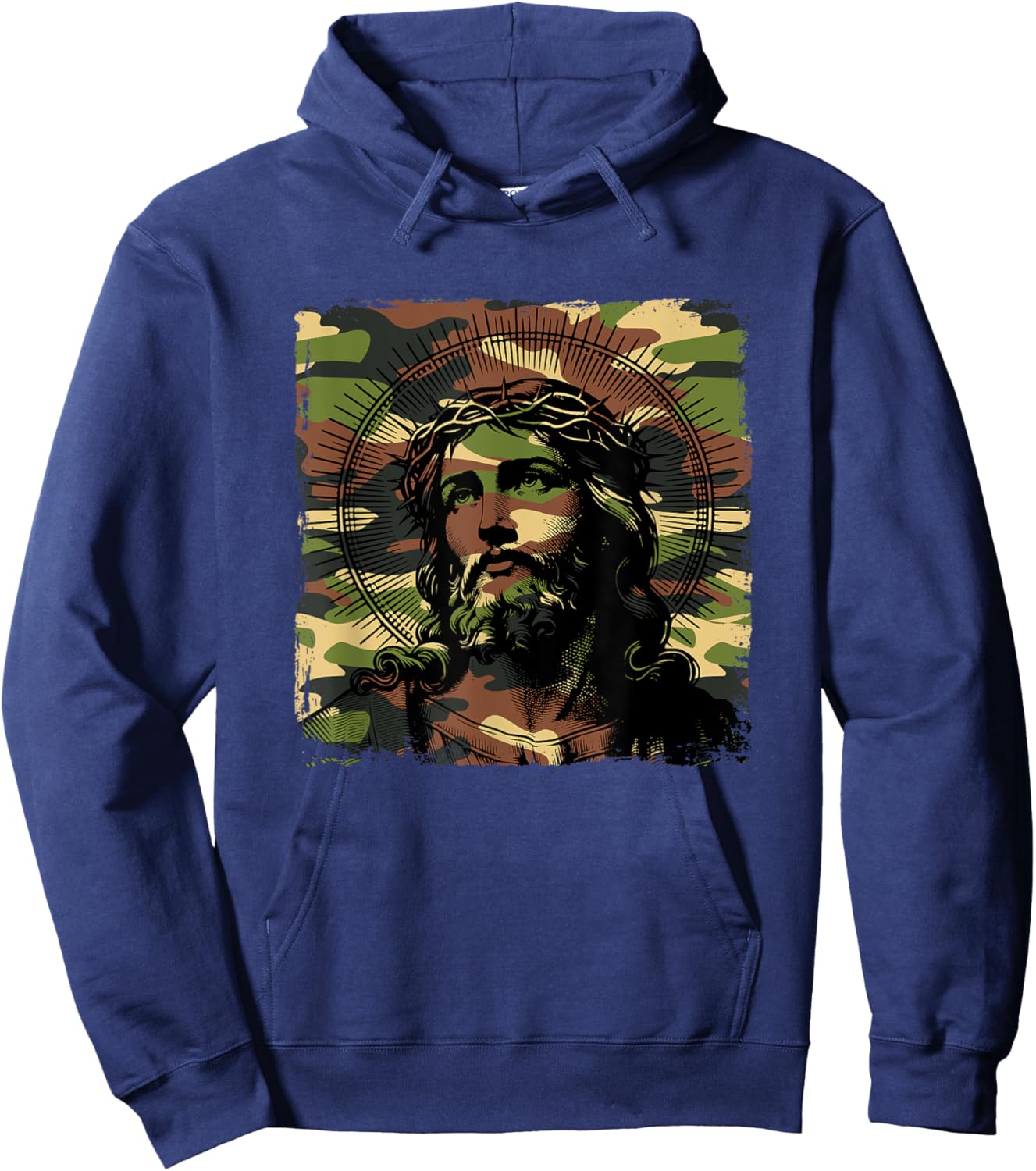 Jesus Camo Camouflage Christian Bible Faith Hunting Church Hoodie - Hoodie | Navy