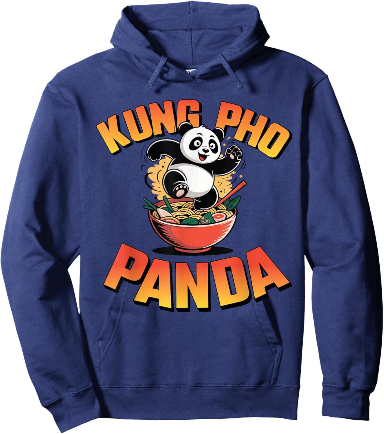 Pholicious Panda Vietnamese Pho Lover Design Kung Fu Hoodie - Hoodie | Navy