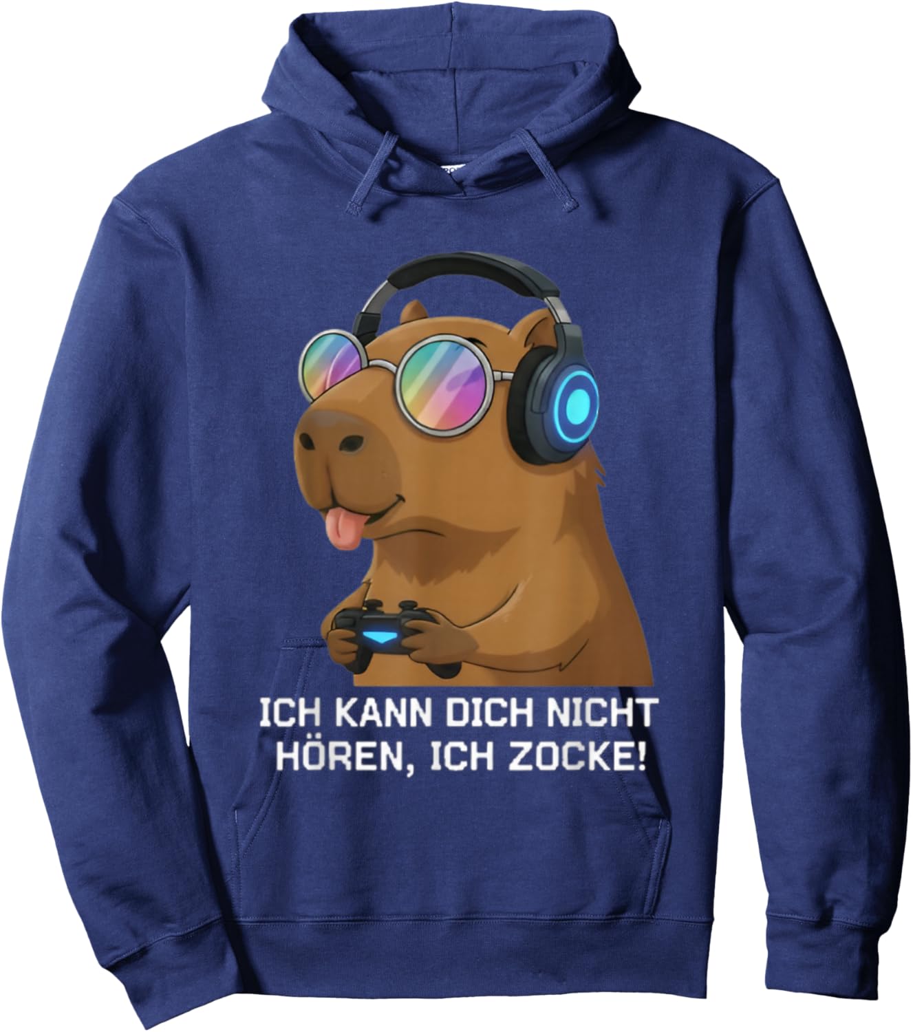 with German Text "Ich kann Dich Nicht hören" [German Language] Hoodie - Hoodie | Navy