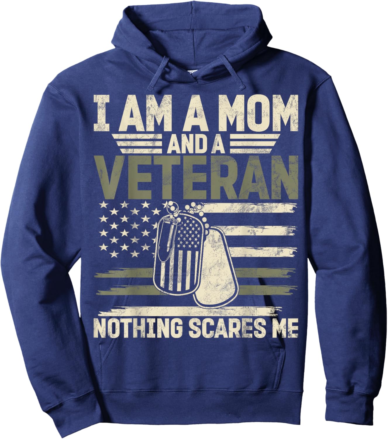 Female Veteran Veteran's Day Women Veteran Soldier Patriotic Hoodie - Hoodie | Navy